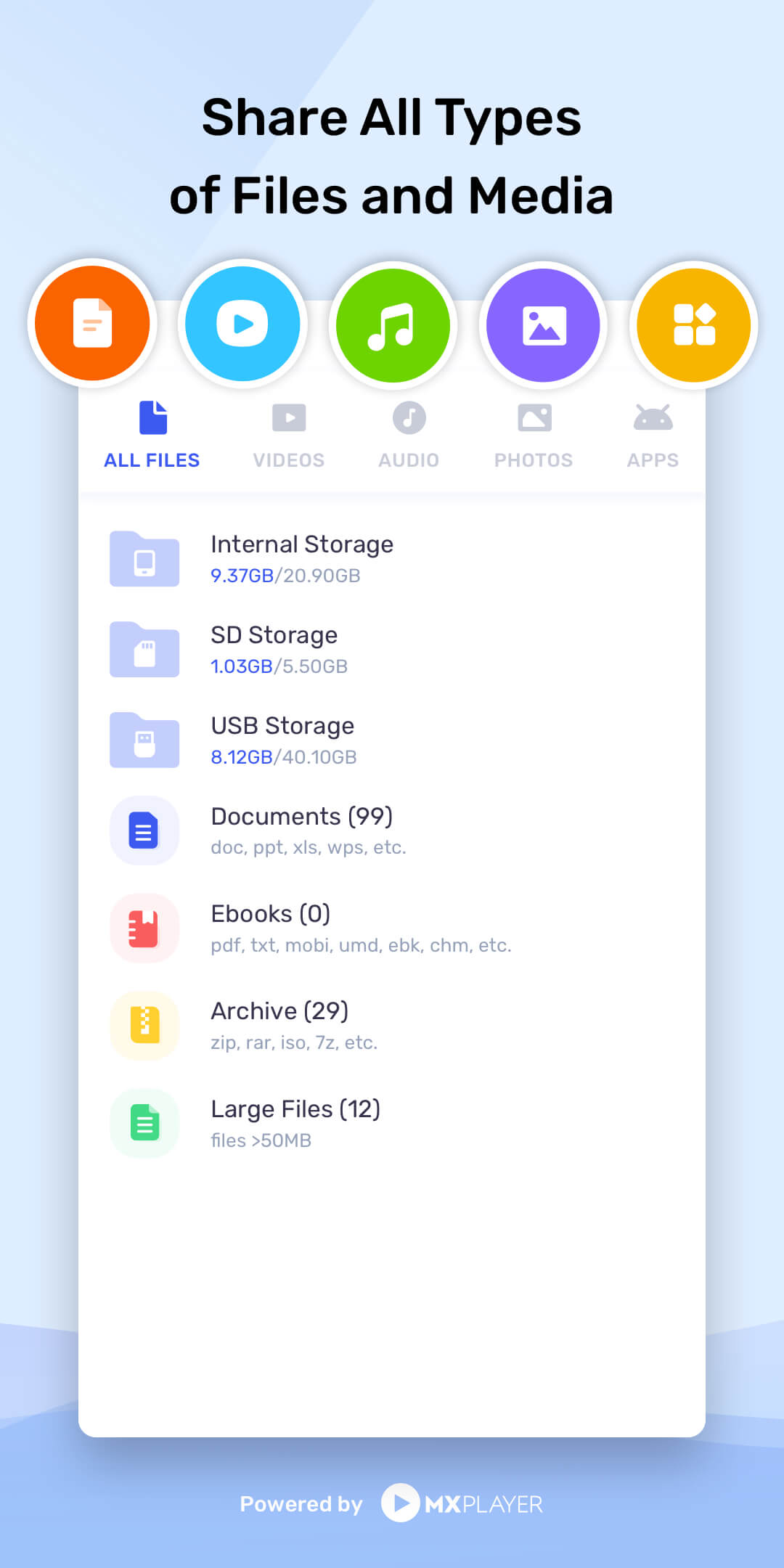 اسکرین شات 2 برنامه MX Share: File Share, Transfer