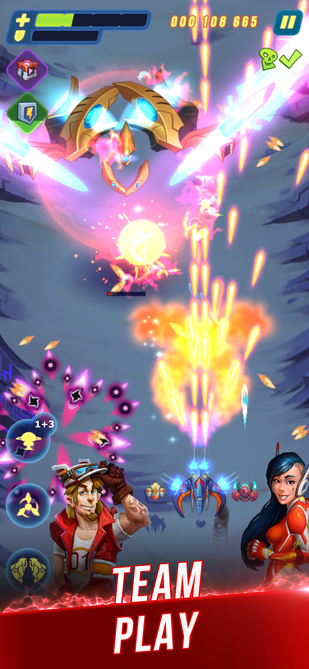 اسکرین شات 4 بازی HAWK: Airplane Space games