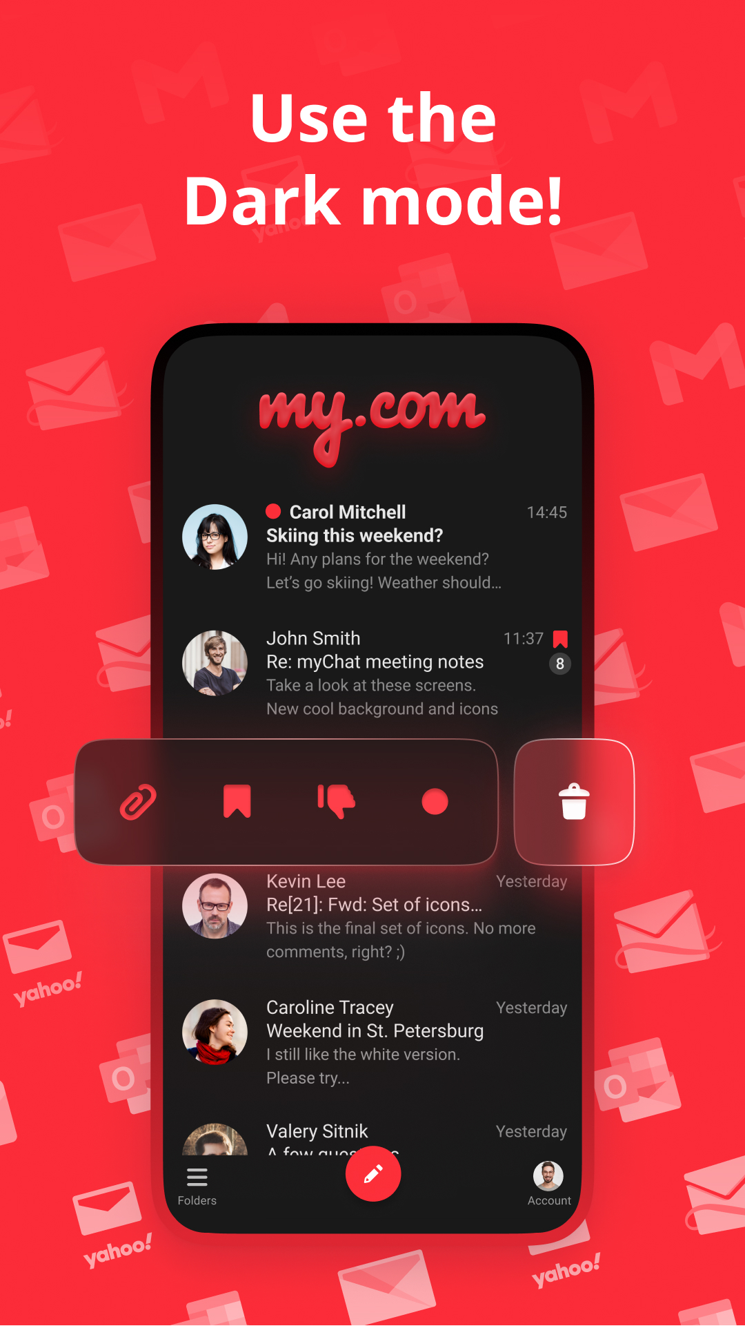 اسکرین شات 3 برنامه myMail: for Gmail & Hotmail
