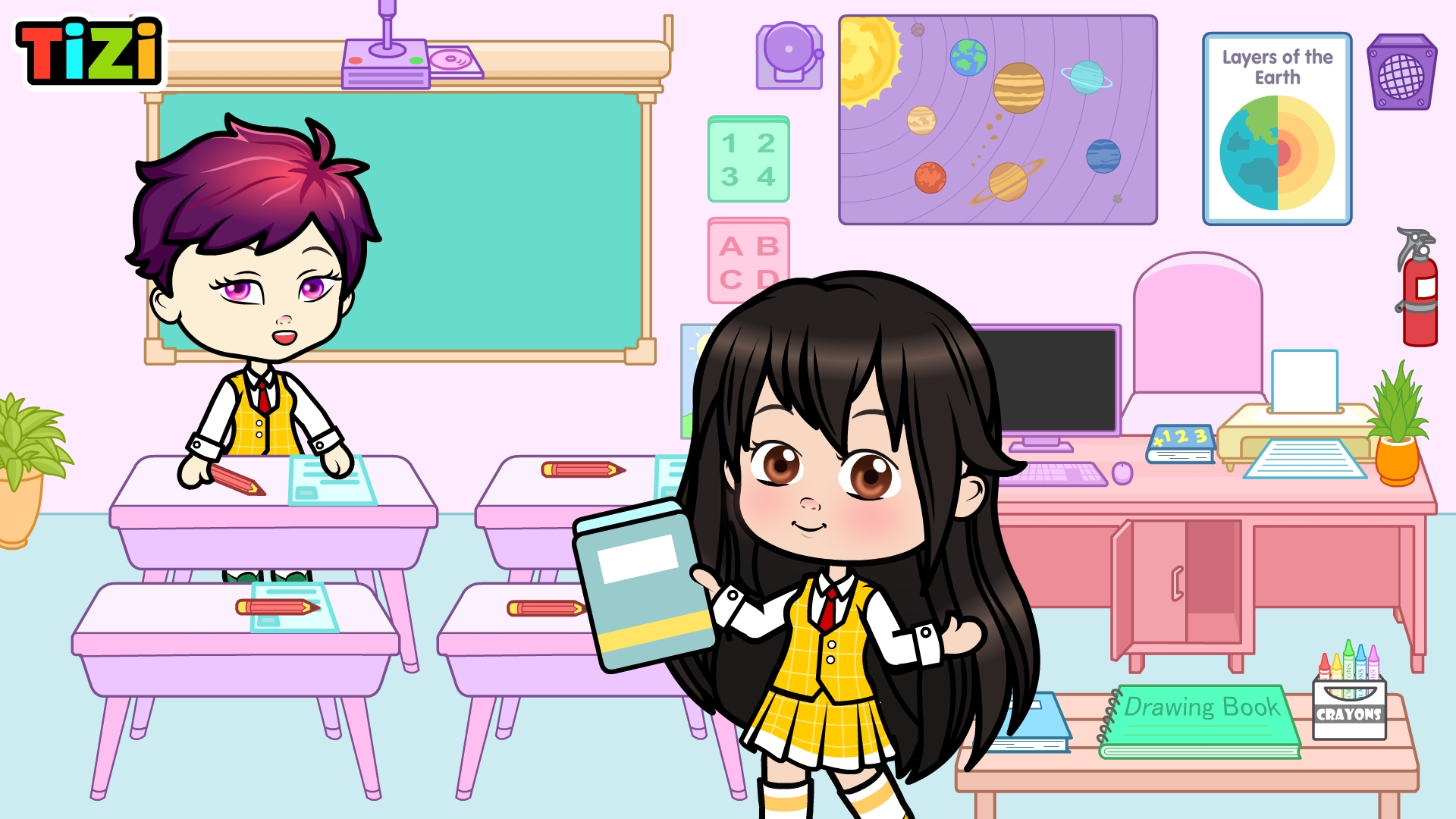 اسکرین شات 2 بازی Tizi Doll Town-My School Games
