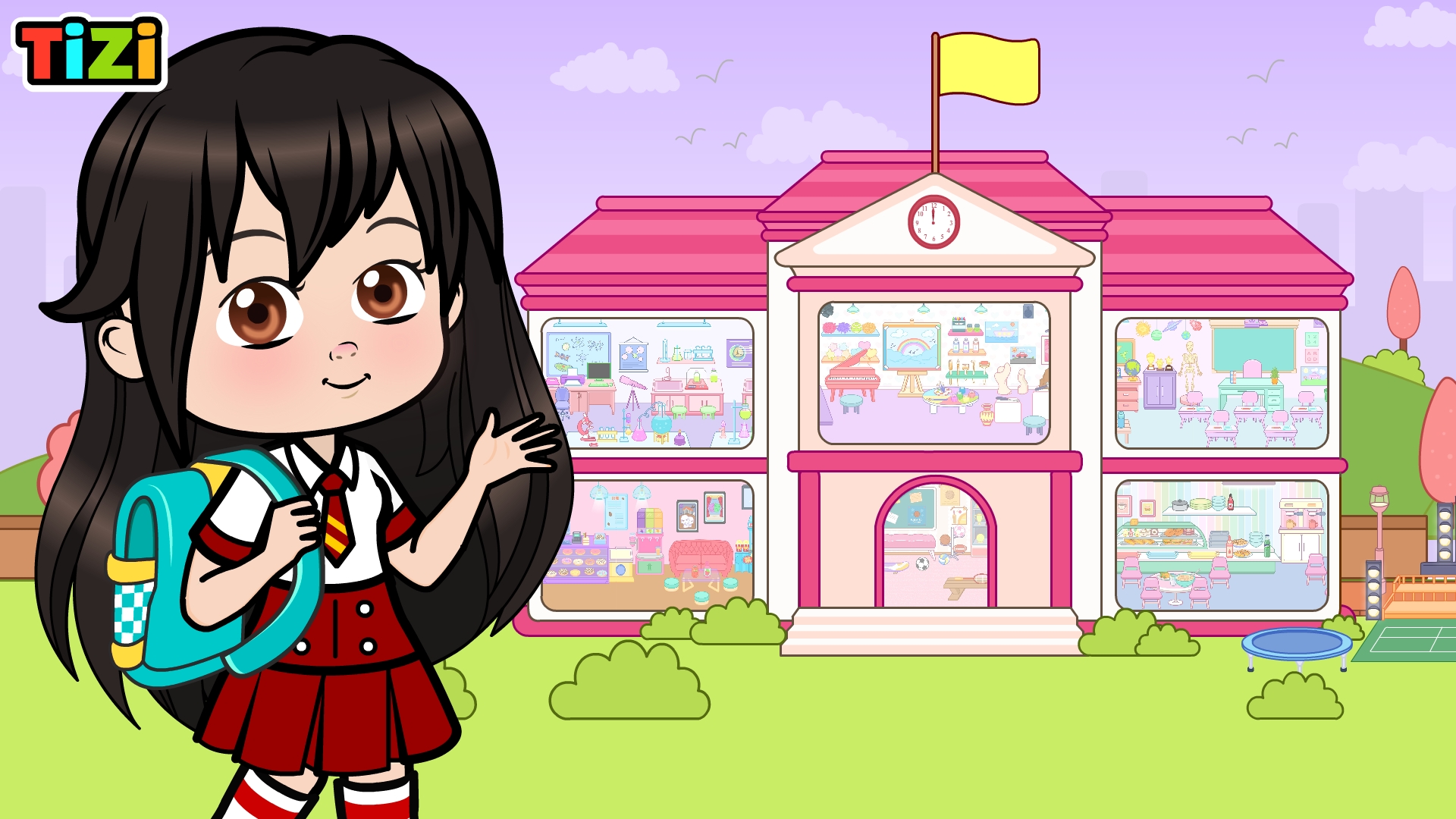 اسکرین شات 4 بازی Tizi Doll Town-My School Games