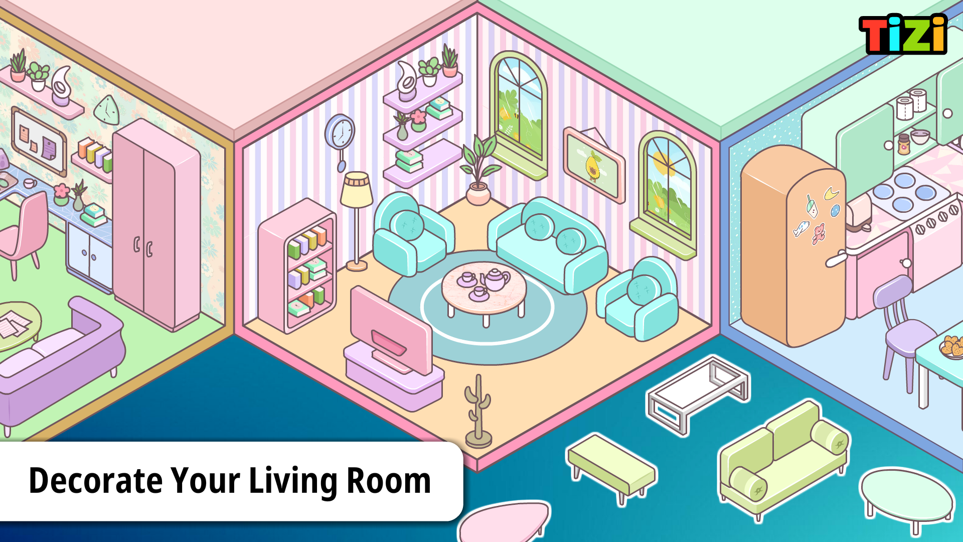 اسکرین شات 1 بازی Tizi Home Interior Design Game