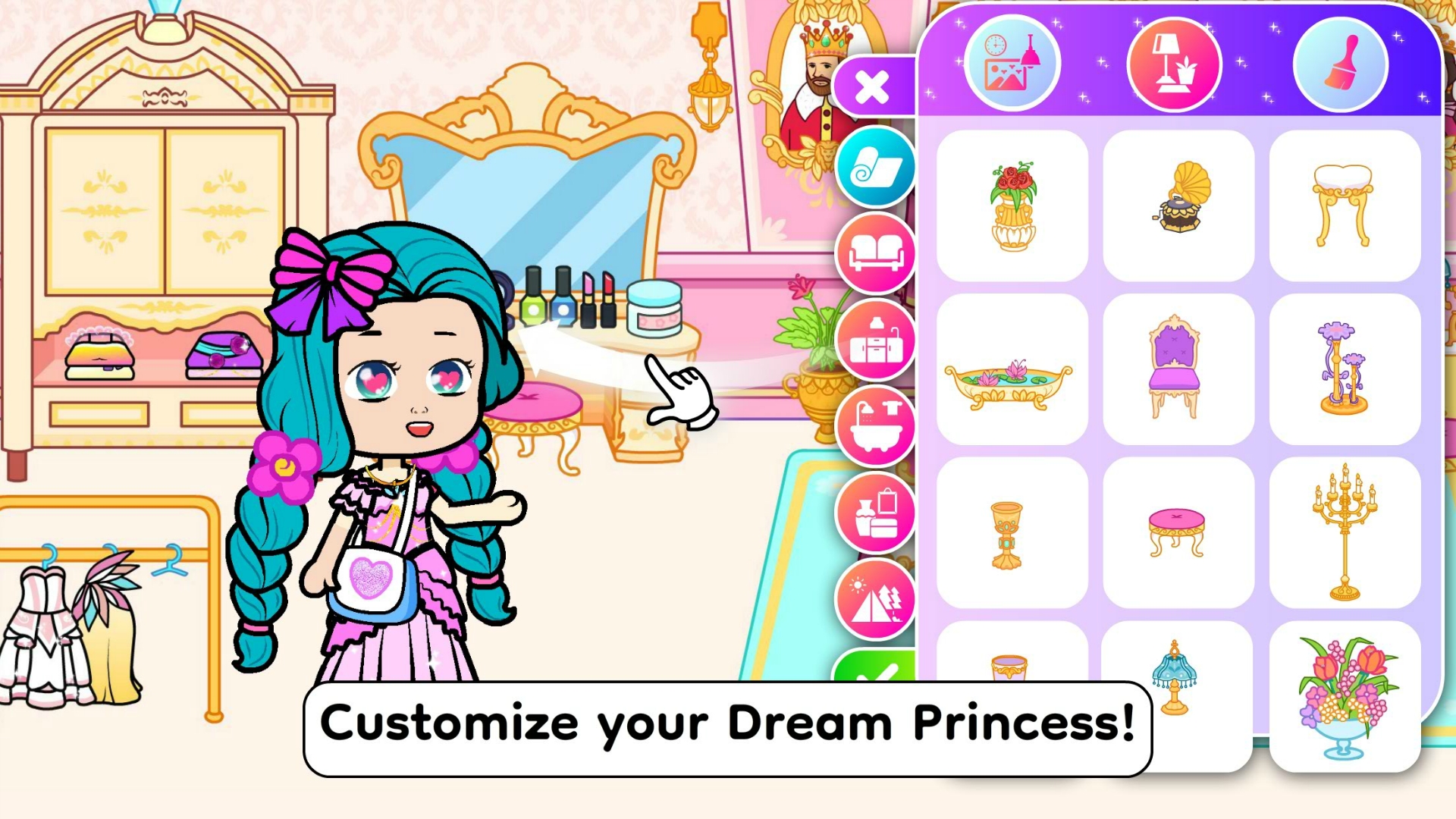 اسکرین شات 4 بازی Tizi Princess Castle Girl Game