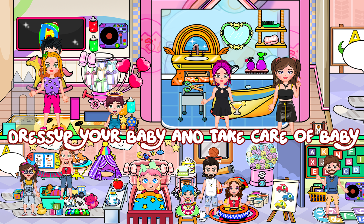 اسکرین شات 8 بازی My Family Town : NewBorn Baby