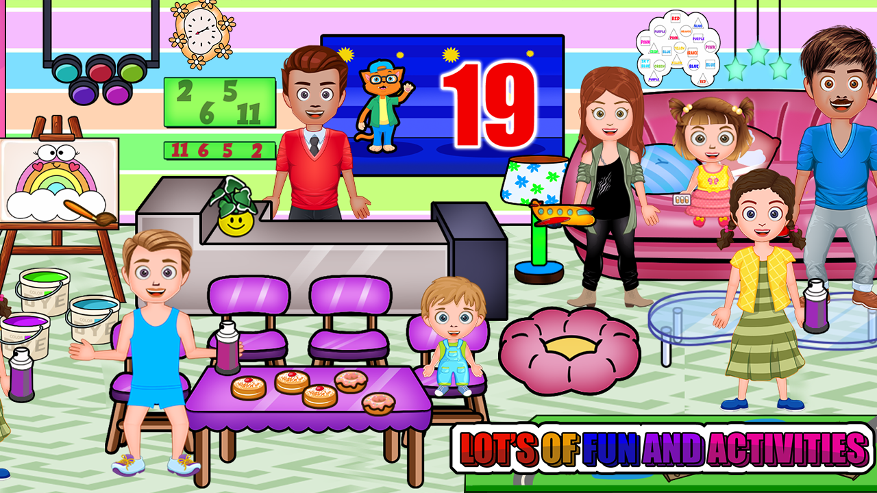 اسکرین شات 3 بازی My Family Town Let's Play Fun