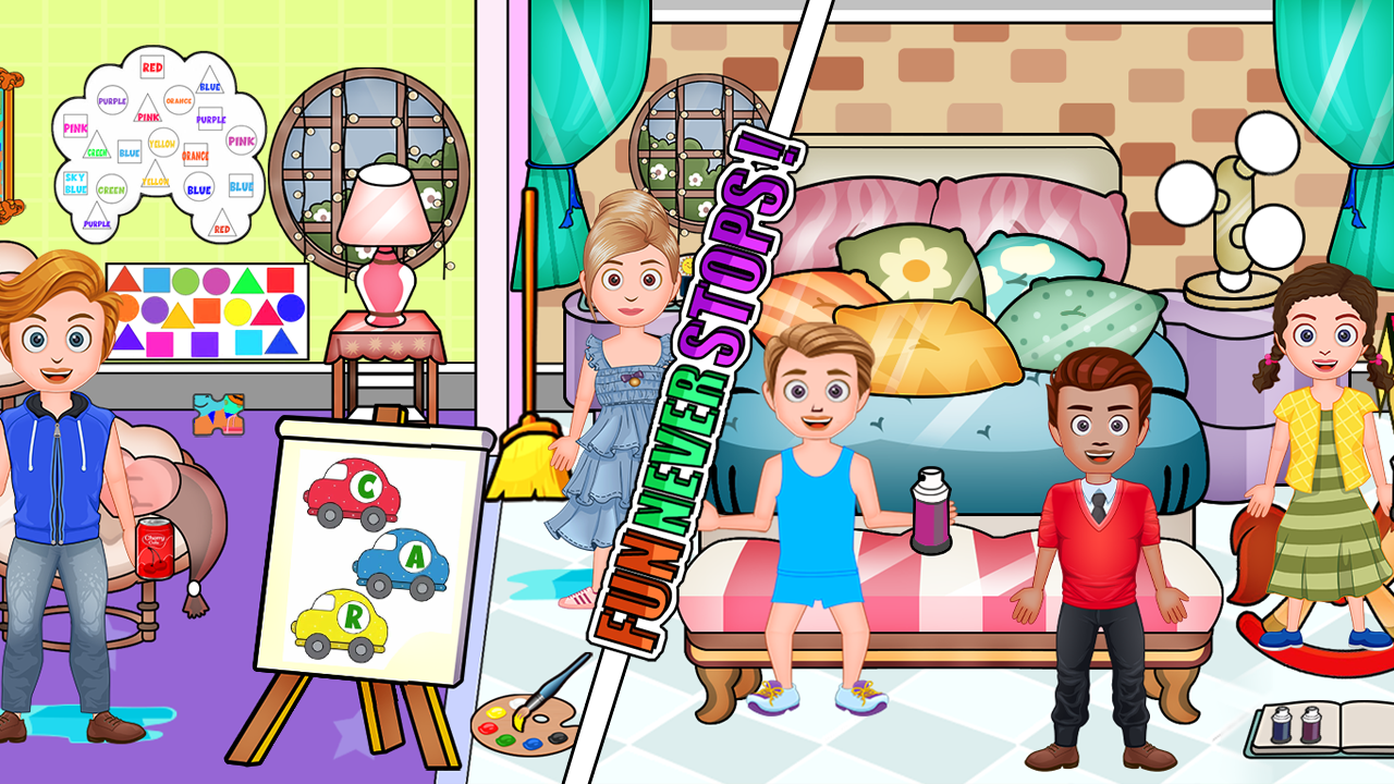 اسکرین شات 6 بازی My Family Town Let's Play Fun