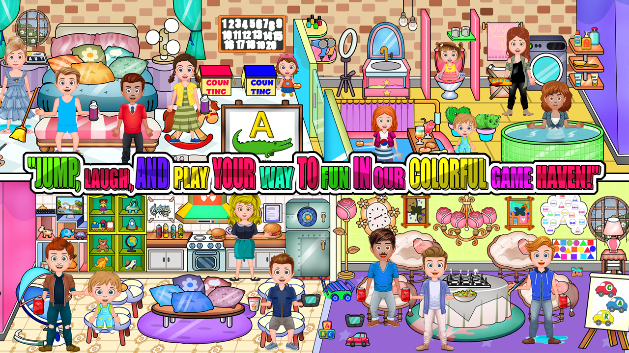 اسکرین شات 2 بازی My Family Town Let's Play Fun