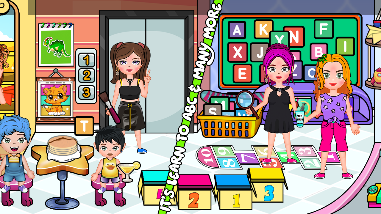 اسکرین شات 6 بازی My Family Town : School Life