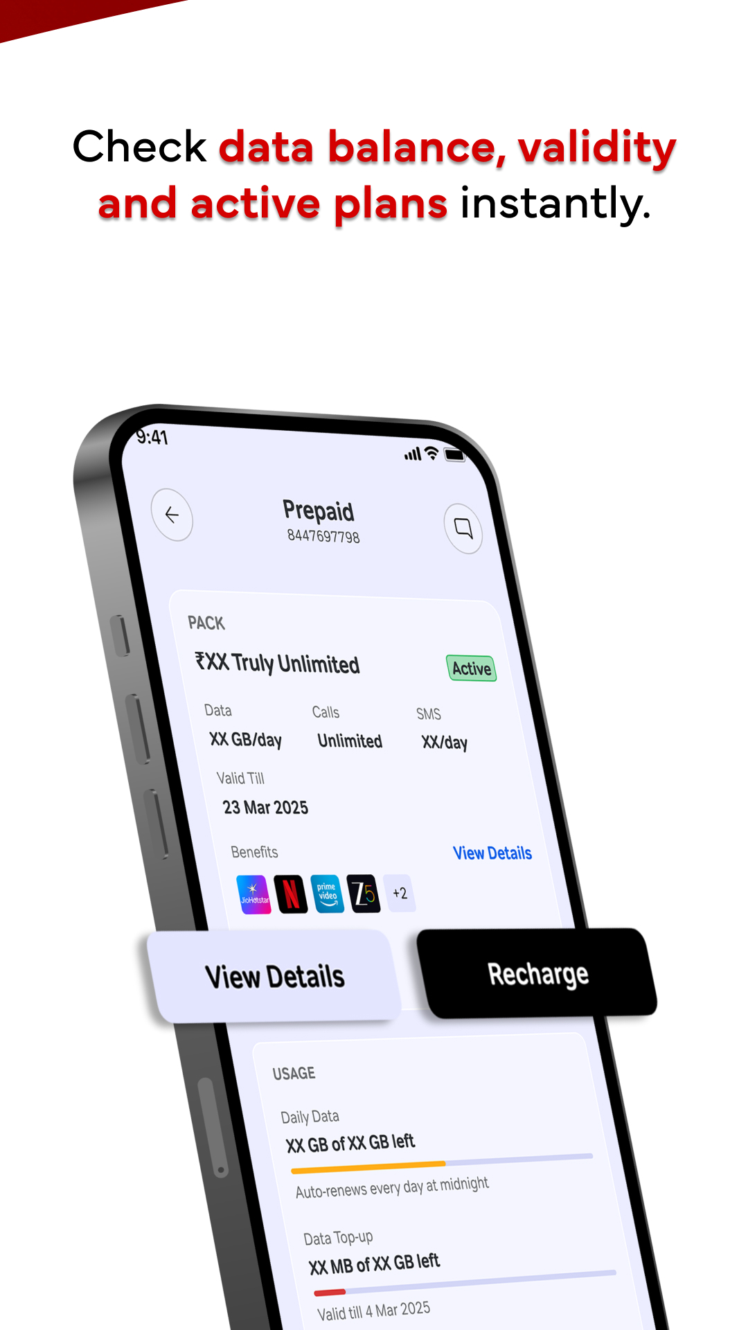 اسکرین شات 7 برنامه Airtel Thanks: Recharge & Bank
