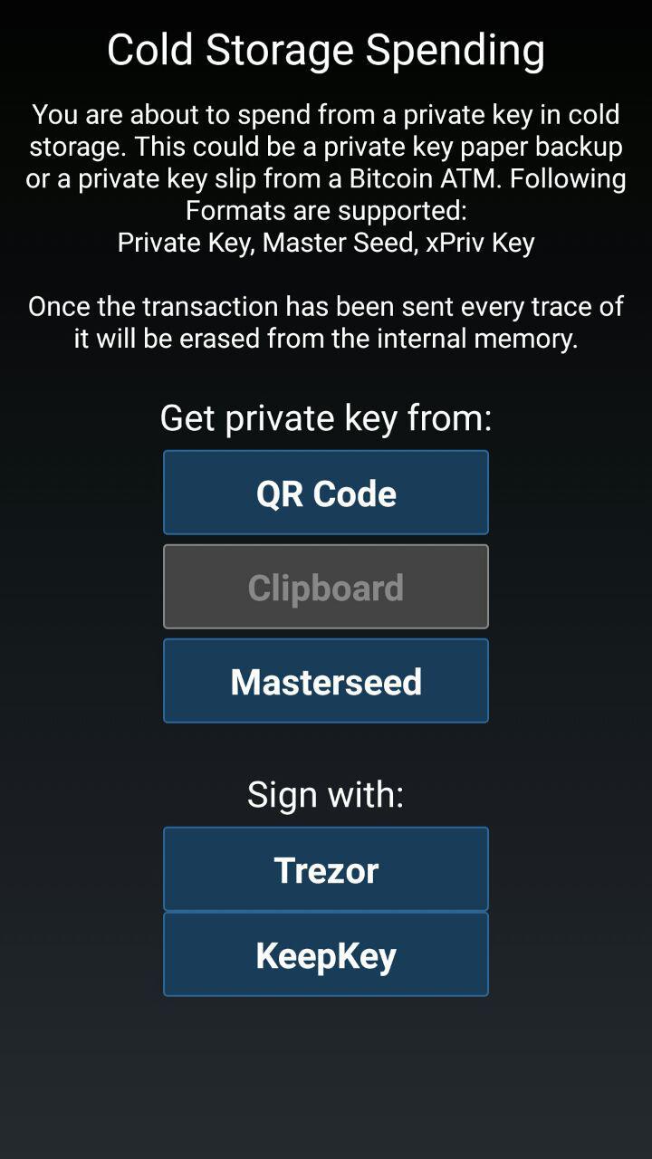 اسکرین شات 6 برنامه Mycelium Bitcoin Wallet