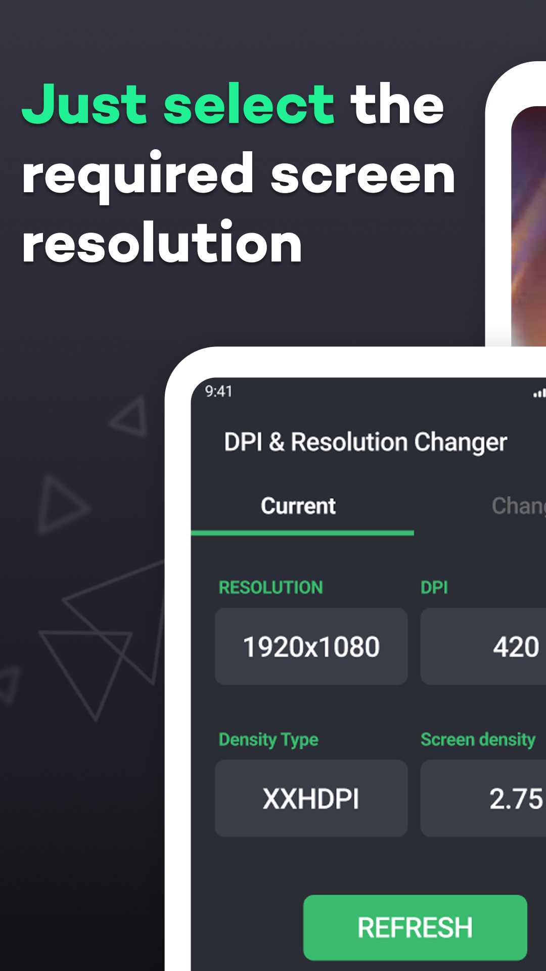 اسکرین شات 3 برنامه DPI Changer & Checker For Game