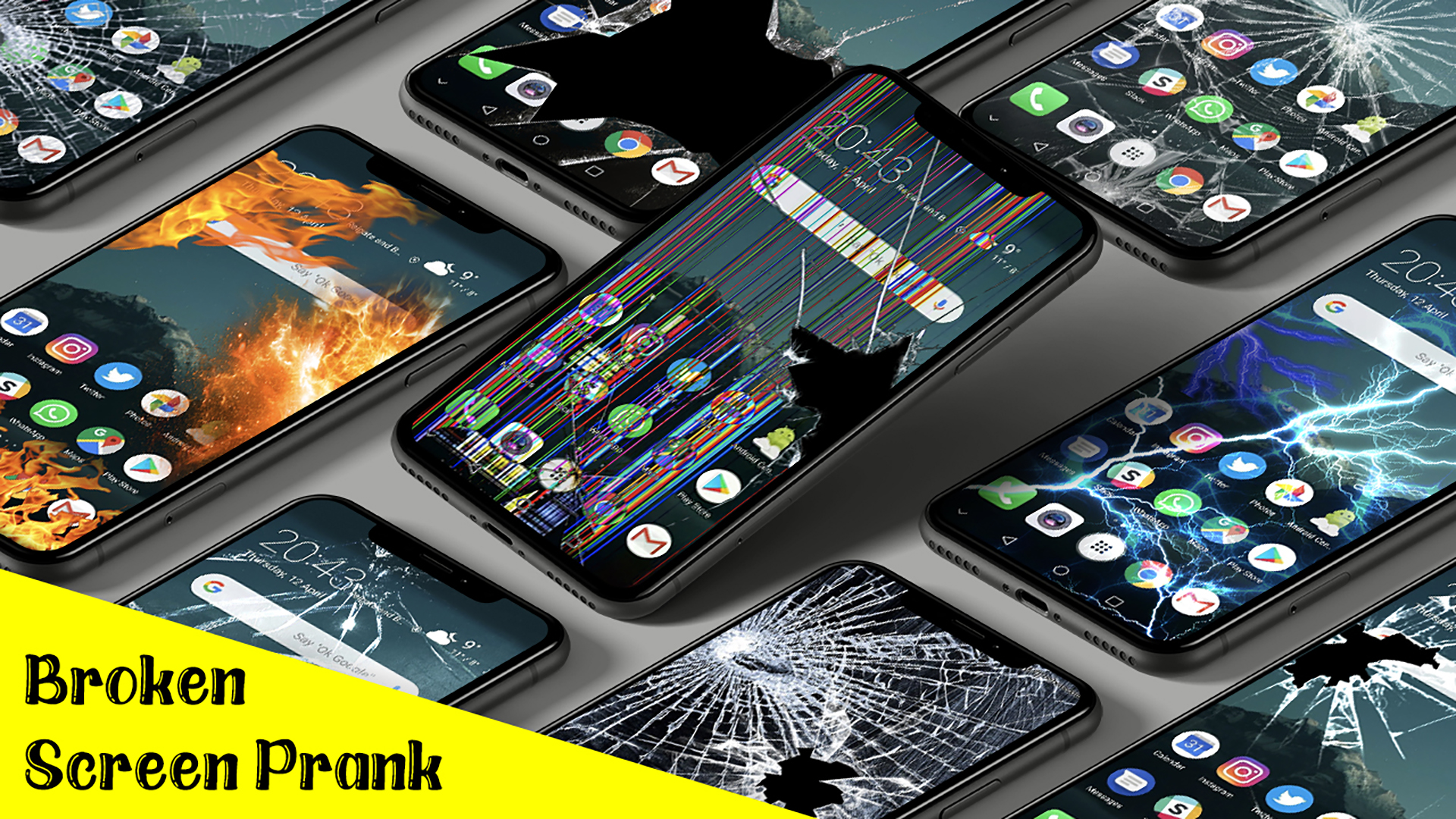 اسکرین شات 6 برنامه Broken Screen Prank-Fake Crack