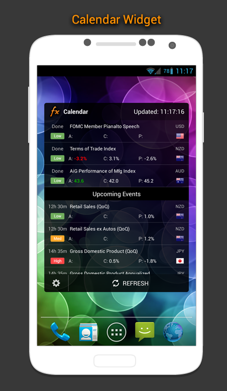 اسکرین شات 2 برنامه Forex Calendar, Market & News