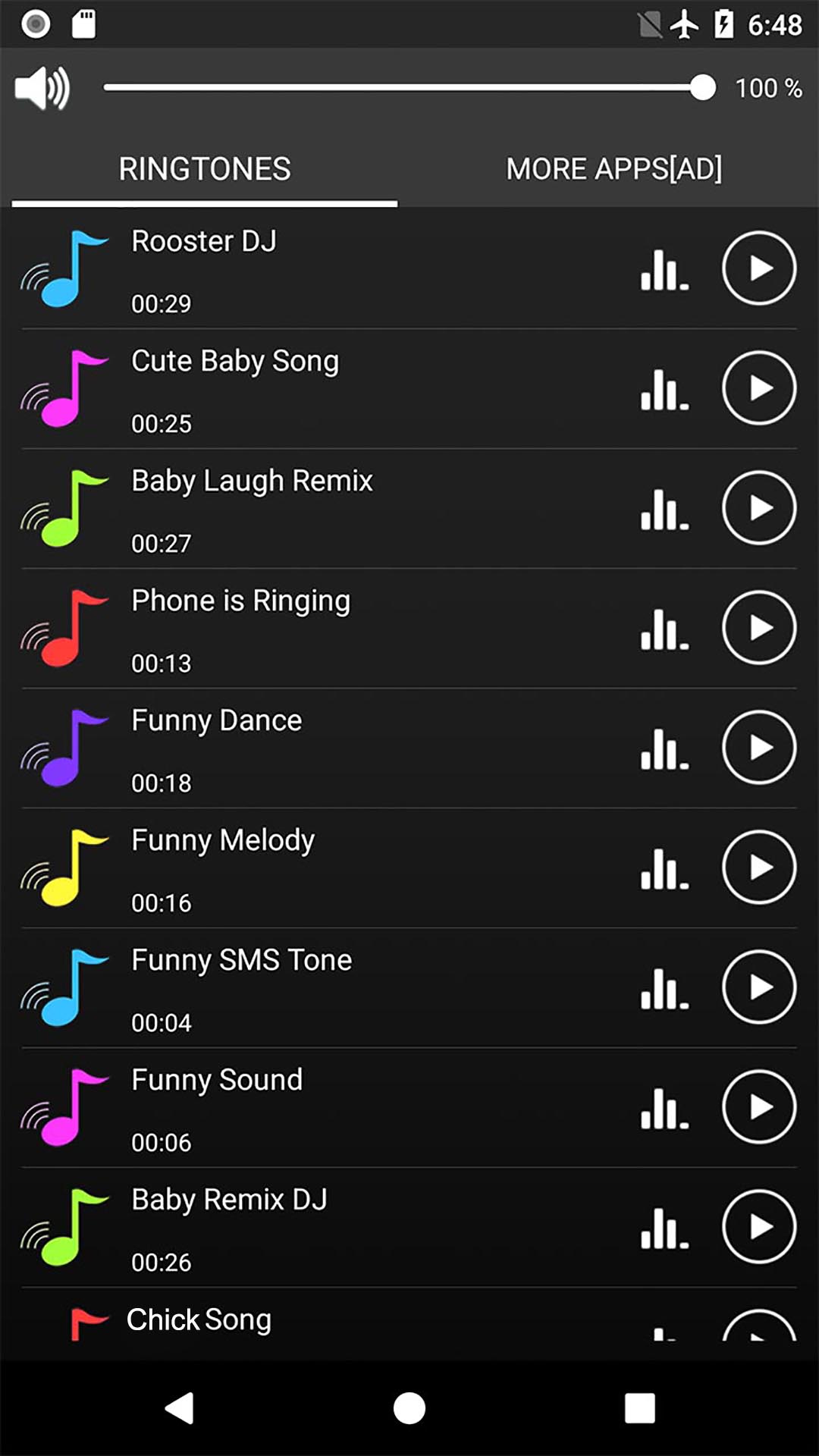 اسکرین شات 2 برنامه Funny Ringtones