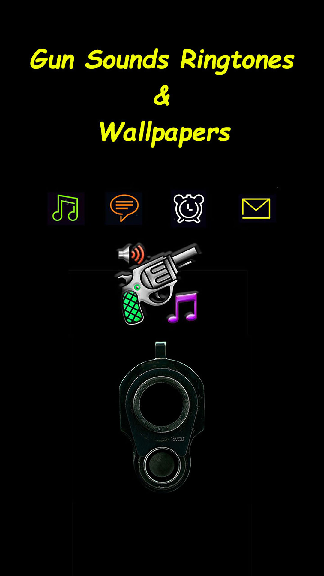اسکرین شات 1 برنامه Gun Sounds Ringtones Wallpaper