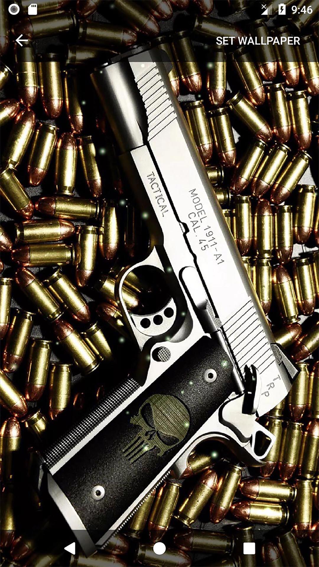 اسکرین شات 6 برنامه Gun Sounds Ringtones Wallpaper