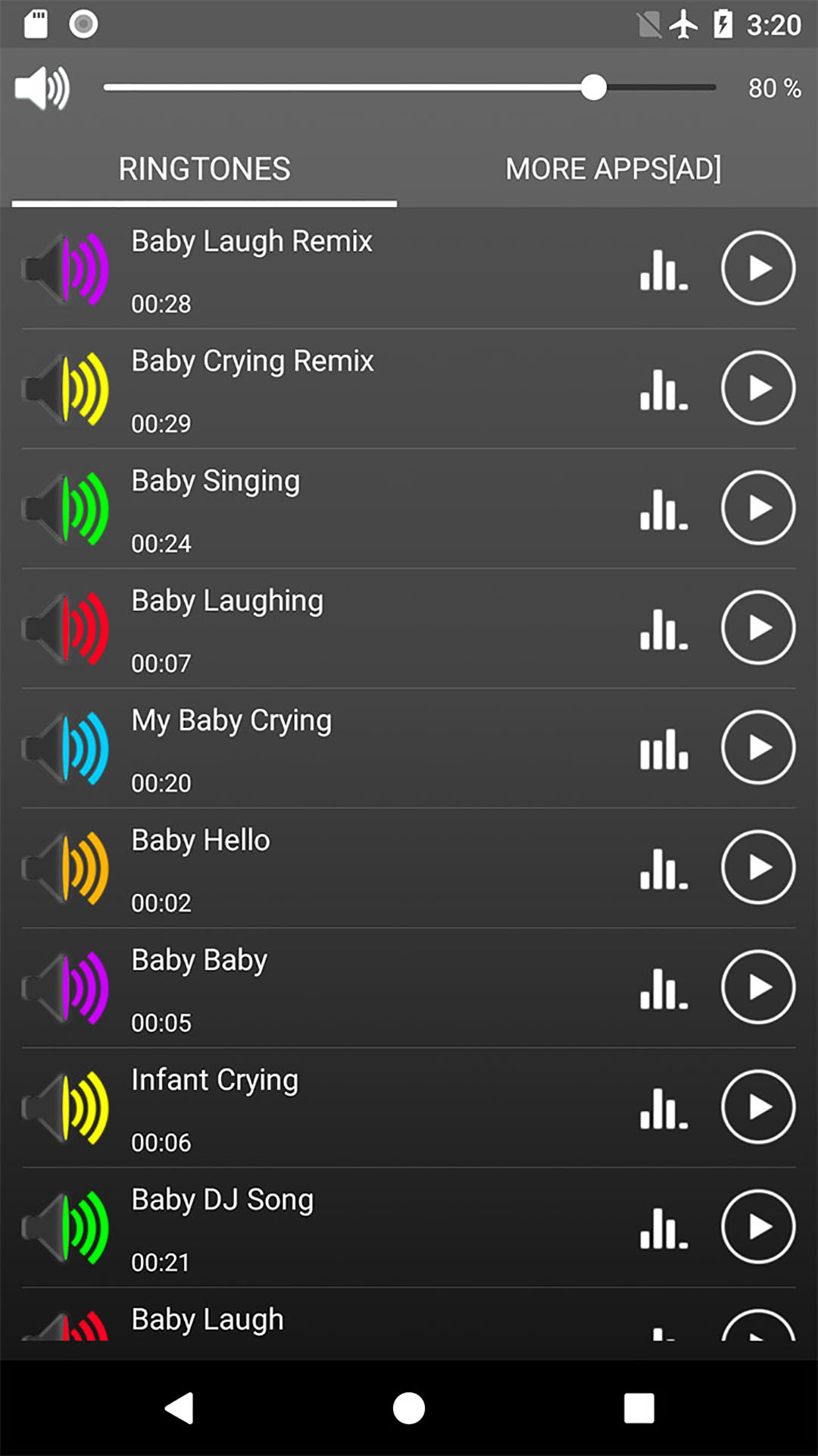 اسکرین شات 2 برنامه Baby Sounds Ringtones