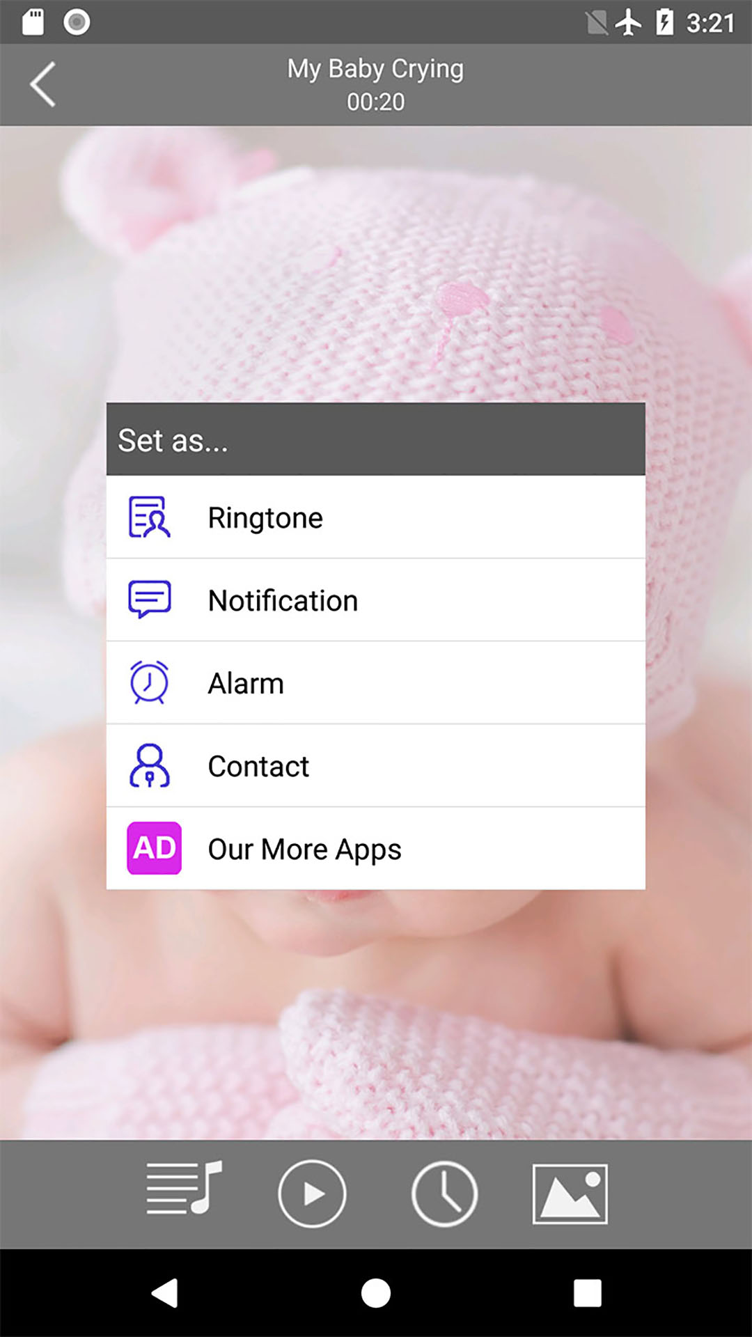 اسکرین شات 4 برنامه Baby Sounds Ringtones