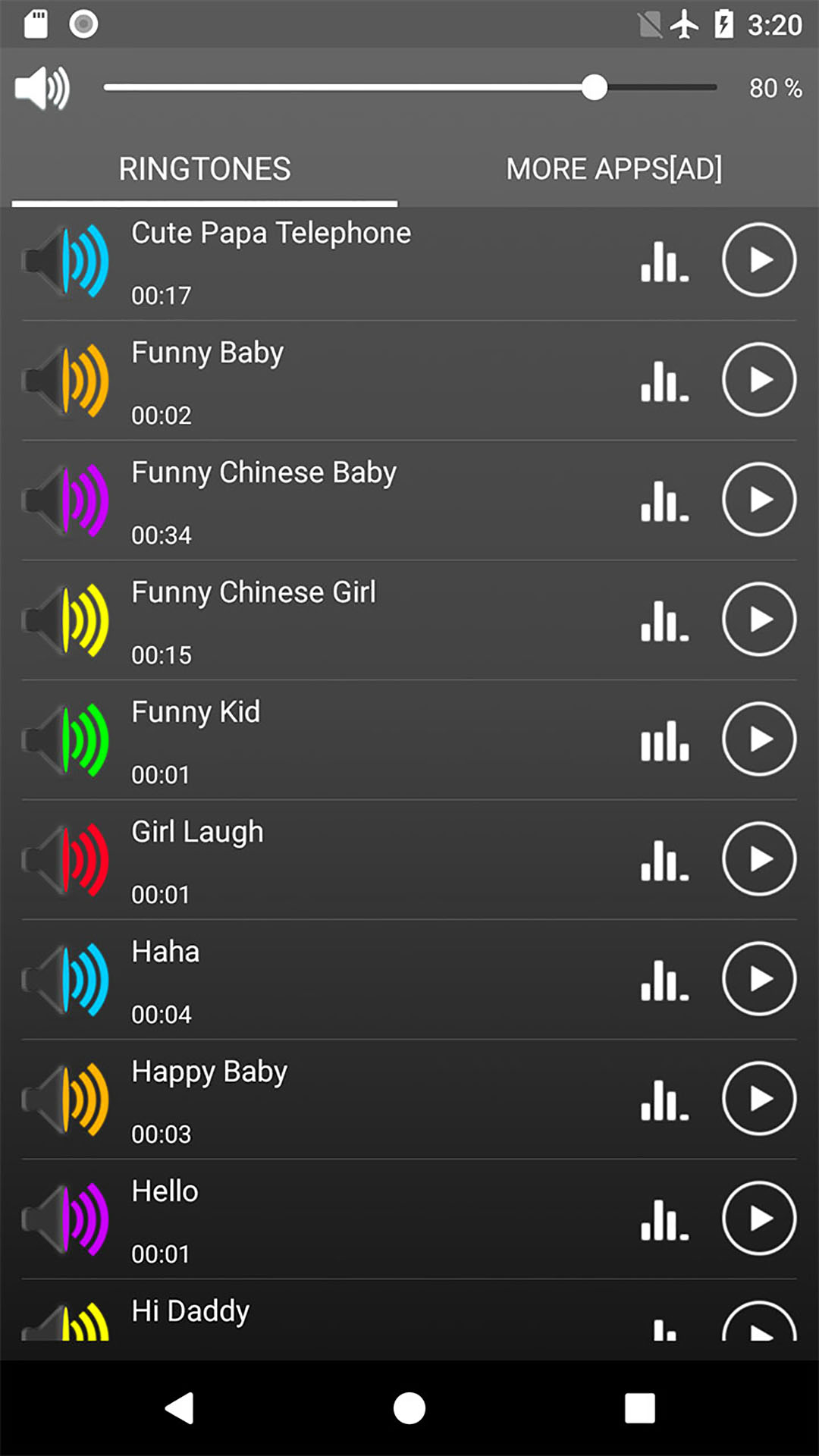 اسکرین شات 3 برنامه Baby Sounds Ringtones
