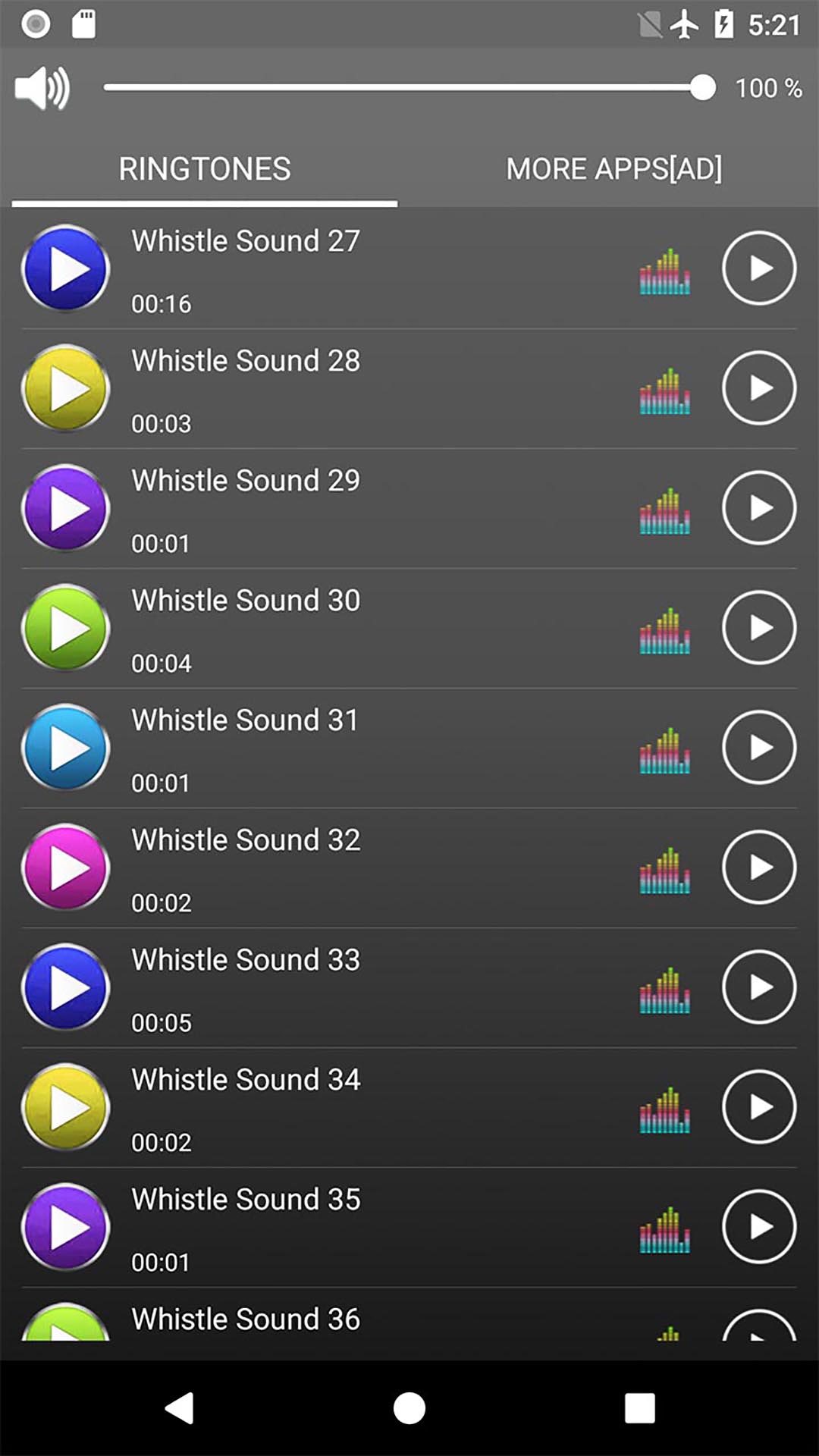 اسکرین شات 3 برنامه Whistle Sounds & Ringtones
