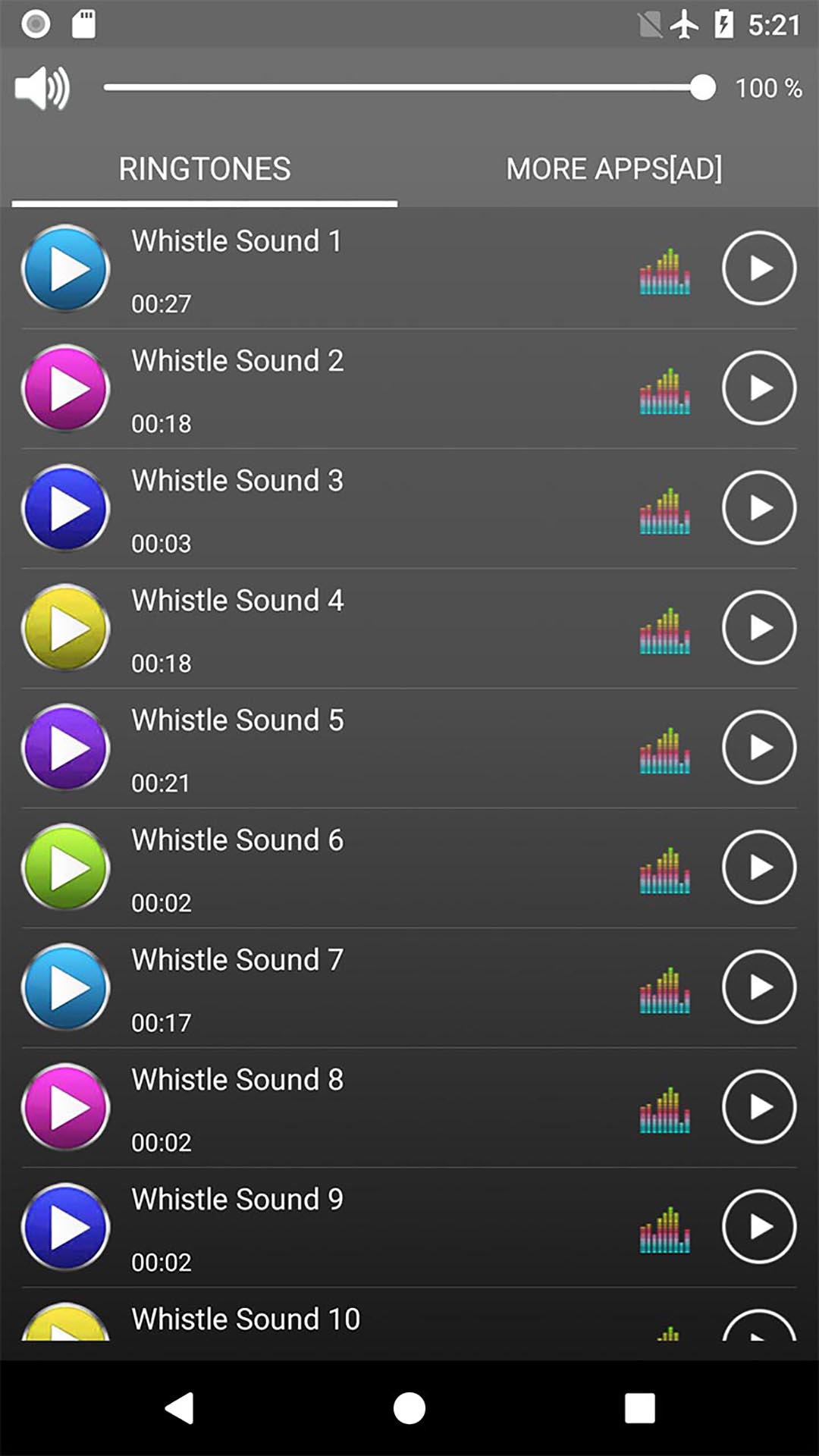اسکرین شات 2 برنامه Whistle Sounds & Ringtones