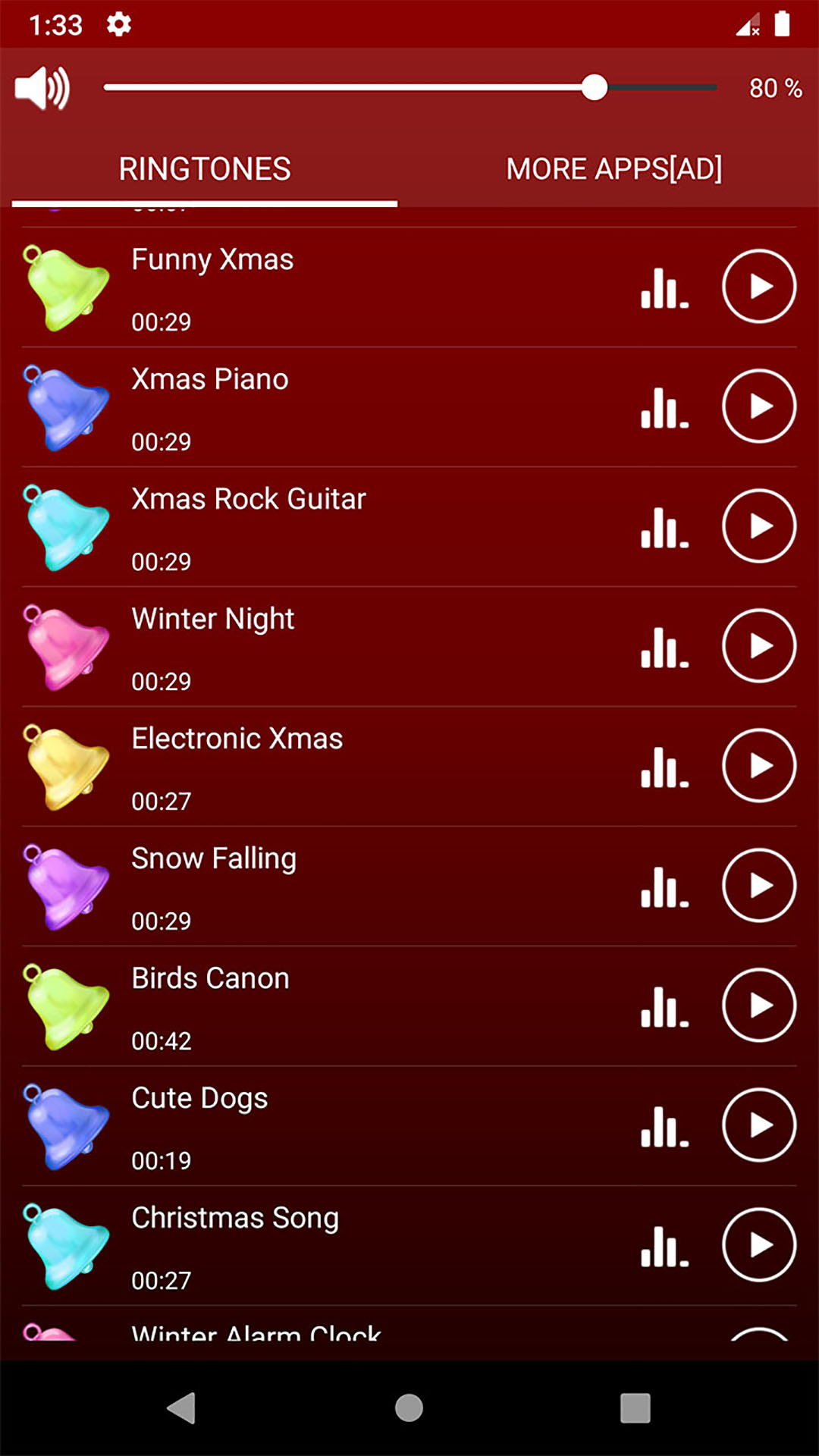 اسکرین شات 3 برنامه Christmas Ringtones Wallpapers