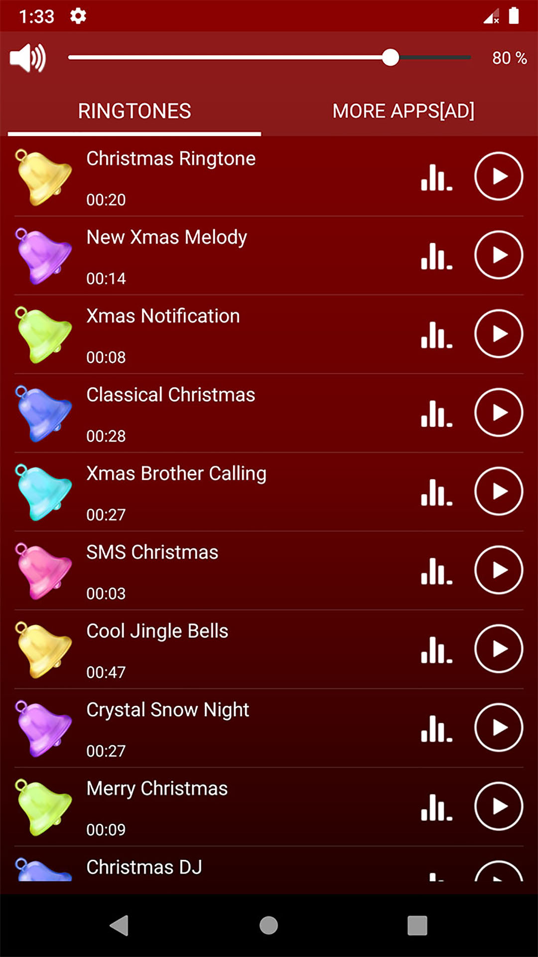 اسکرین شات 2 برنامه Christmas Ringtones Wallpapers