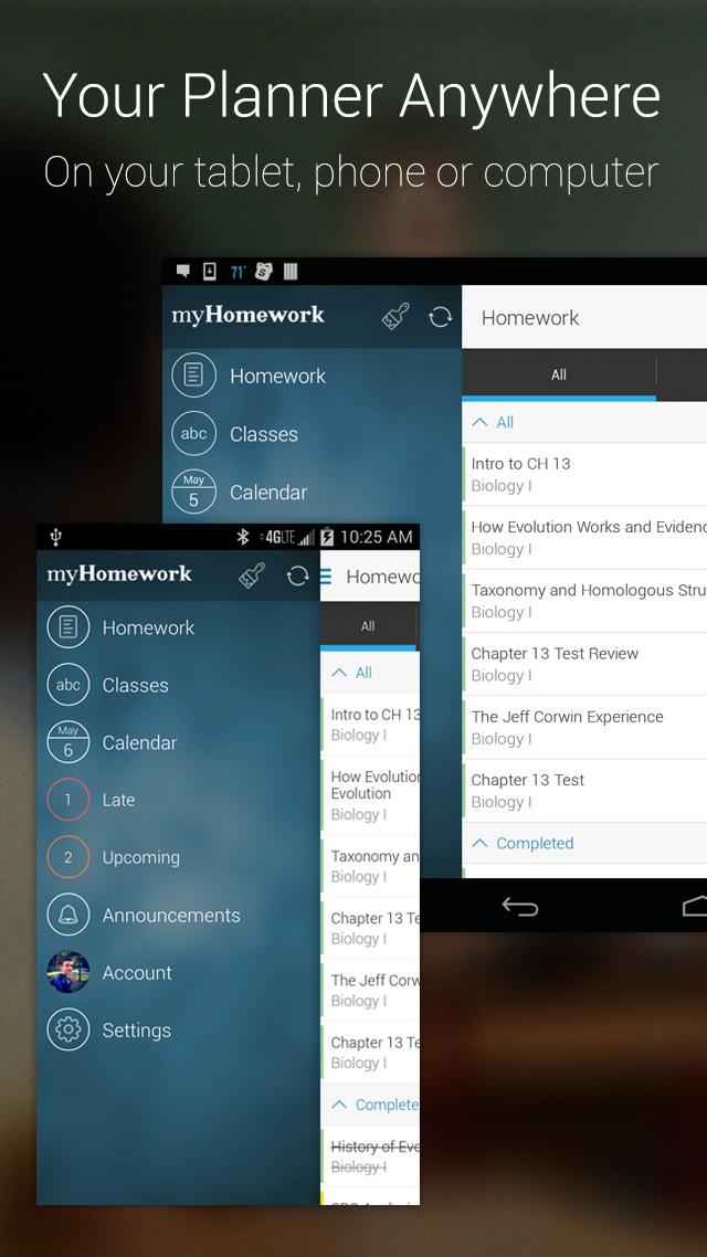 اسکرین شات 3 برنامه myHomework Student Planner