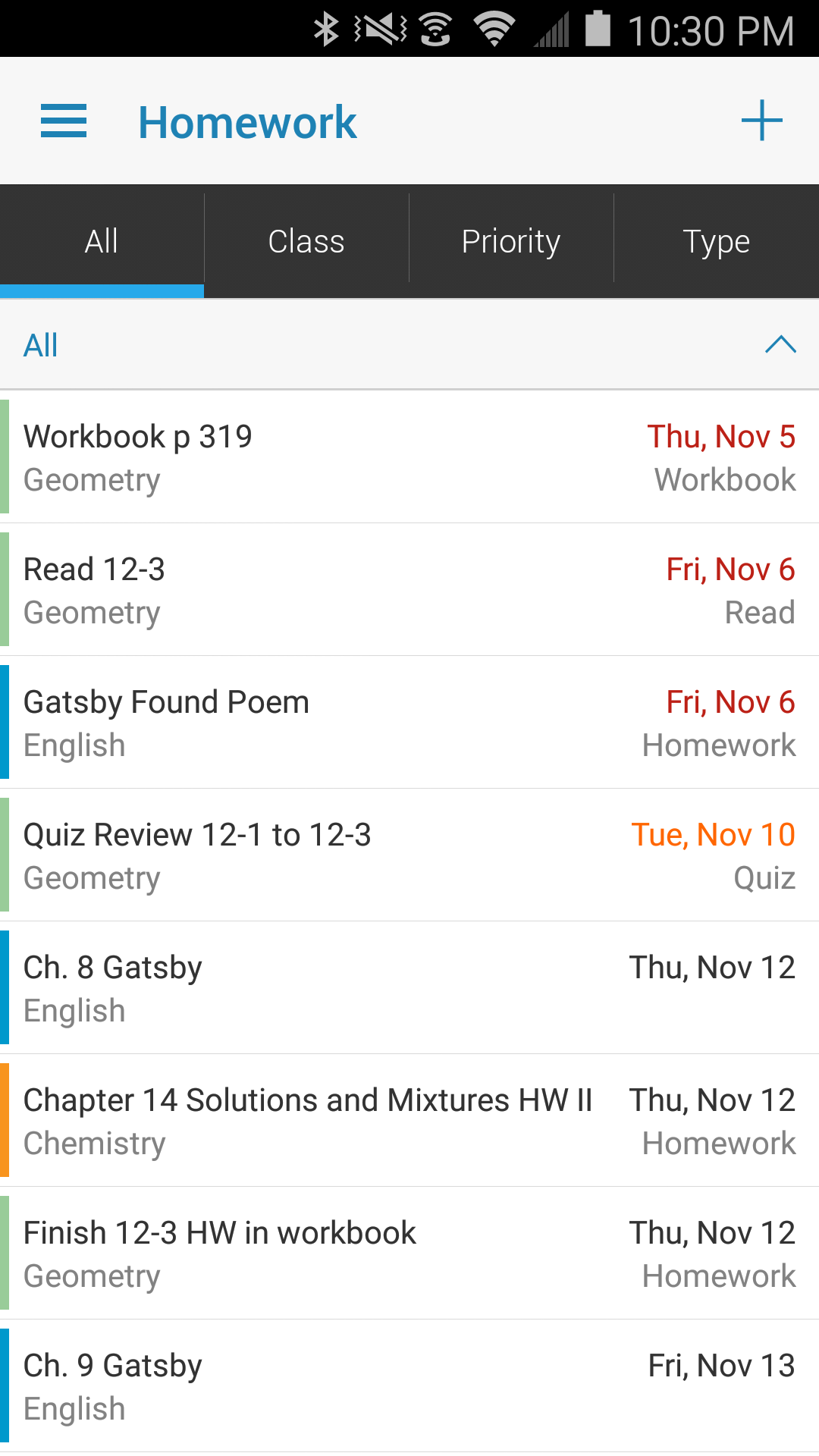 اسکرین شات 1 برنامه myHomework Student Planner