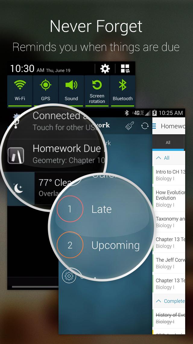 اسکرین شات 4 برنامه myHomework Student Planner