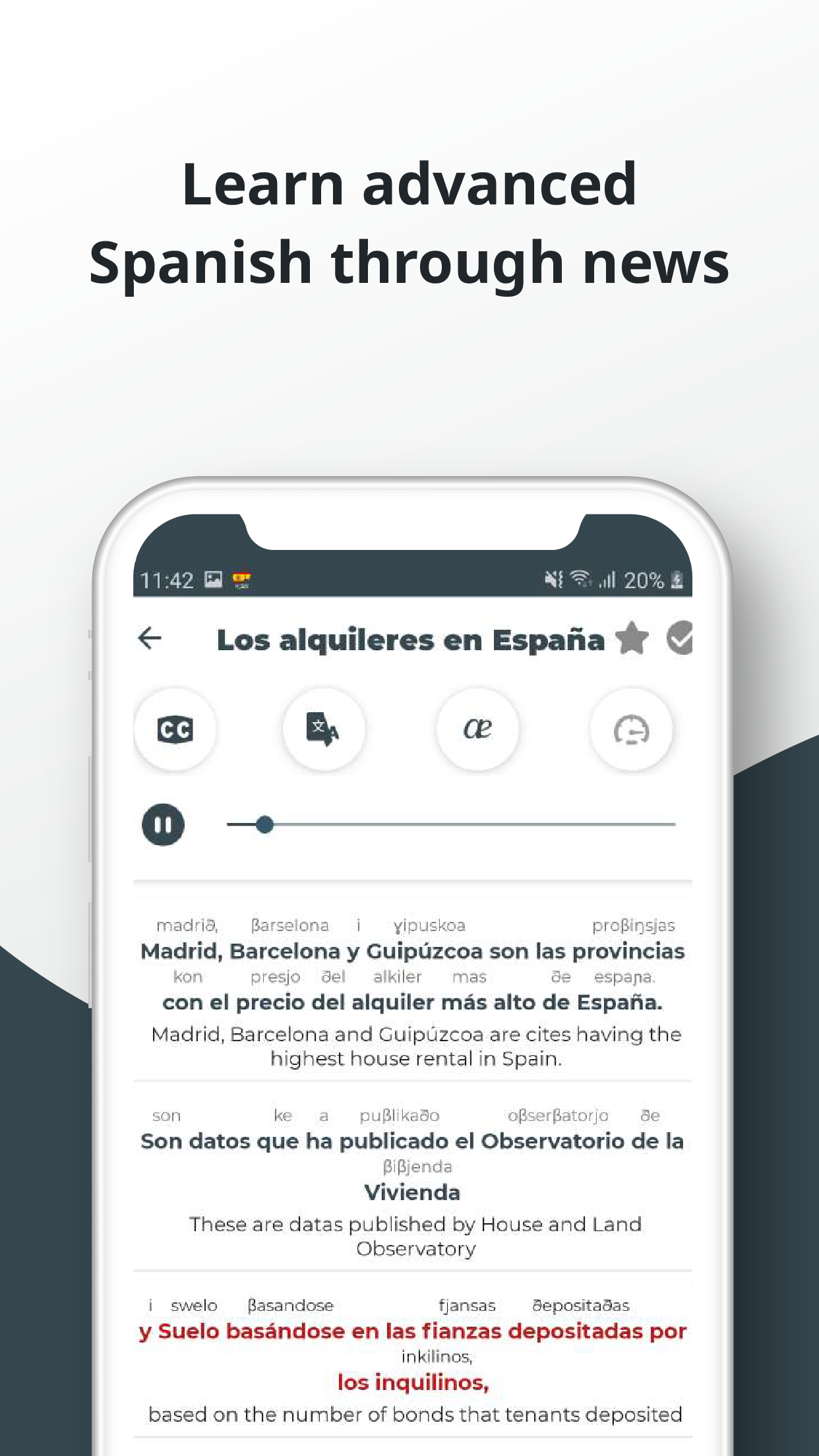 اسکرین شات 7 برنامه Spanish ー Listening・Speaking
