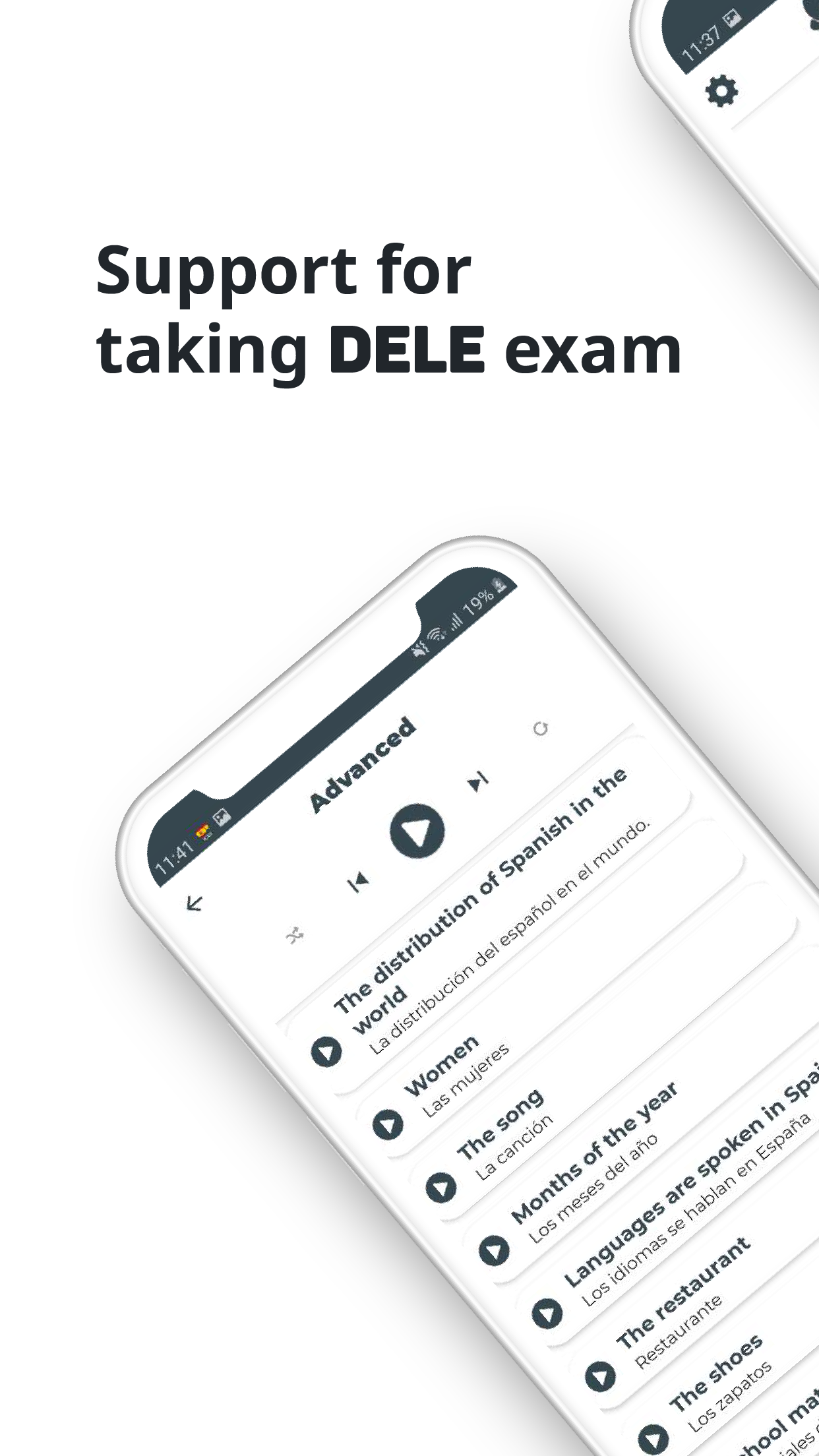 اسکرین شات 4 برنامه Spanish ー Listening・Speaking