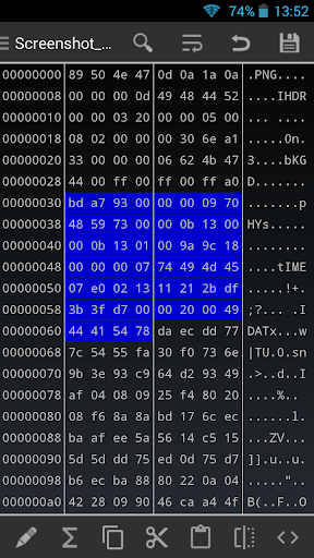 اسکرین شات 1 برنامه HEX Editor
