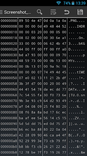 اسکرین شات 2 برنامه HEX Editor