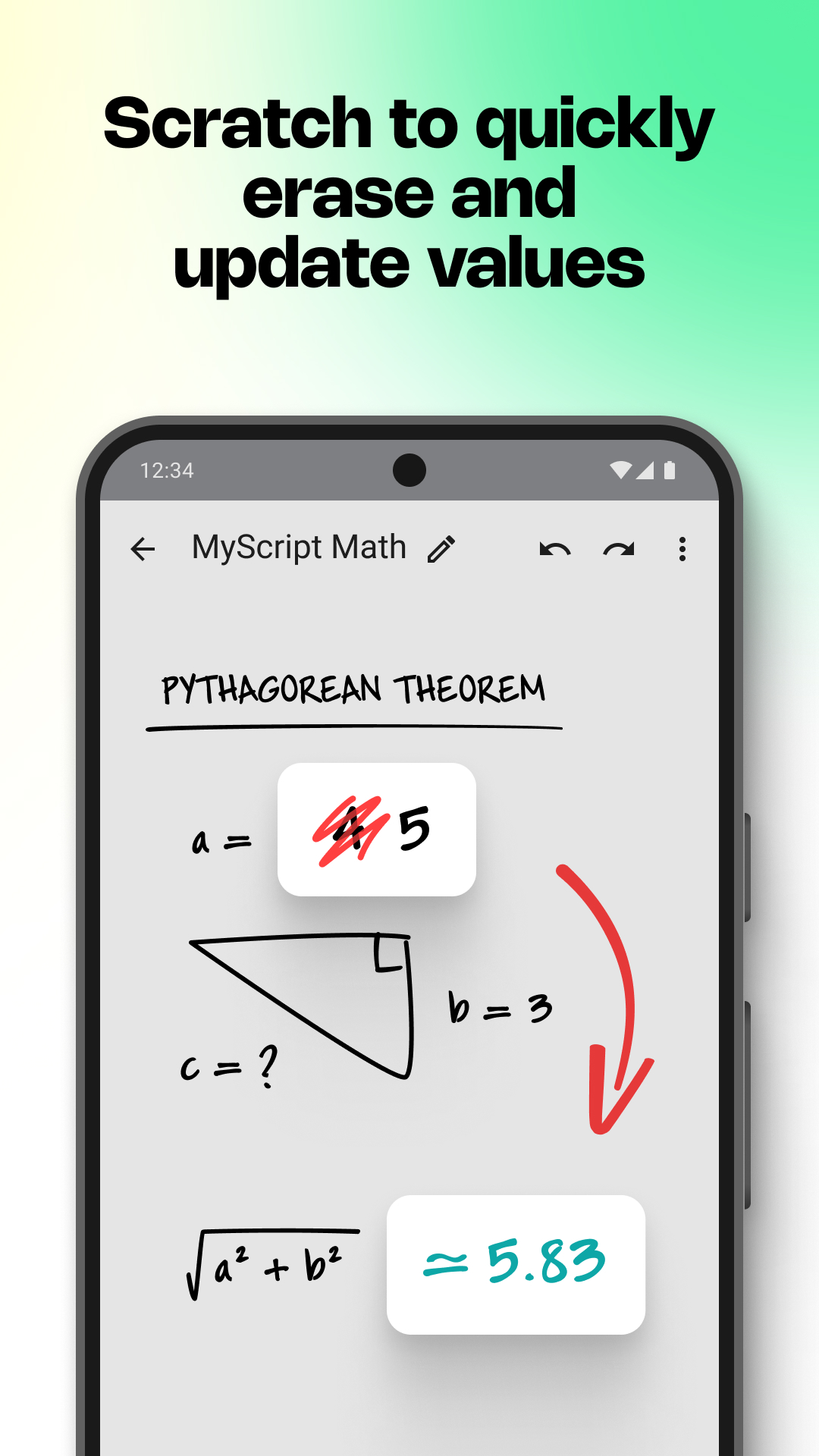 اسکرین شات 4 برنامه MyScript Math: Solve & Plot