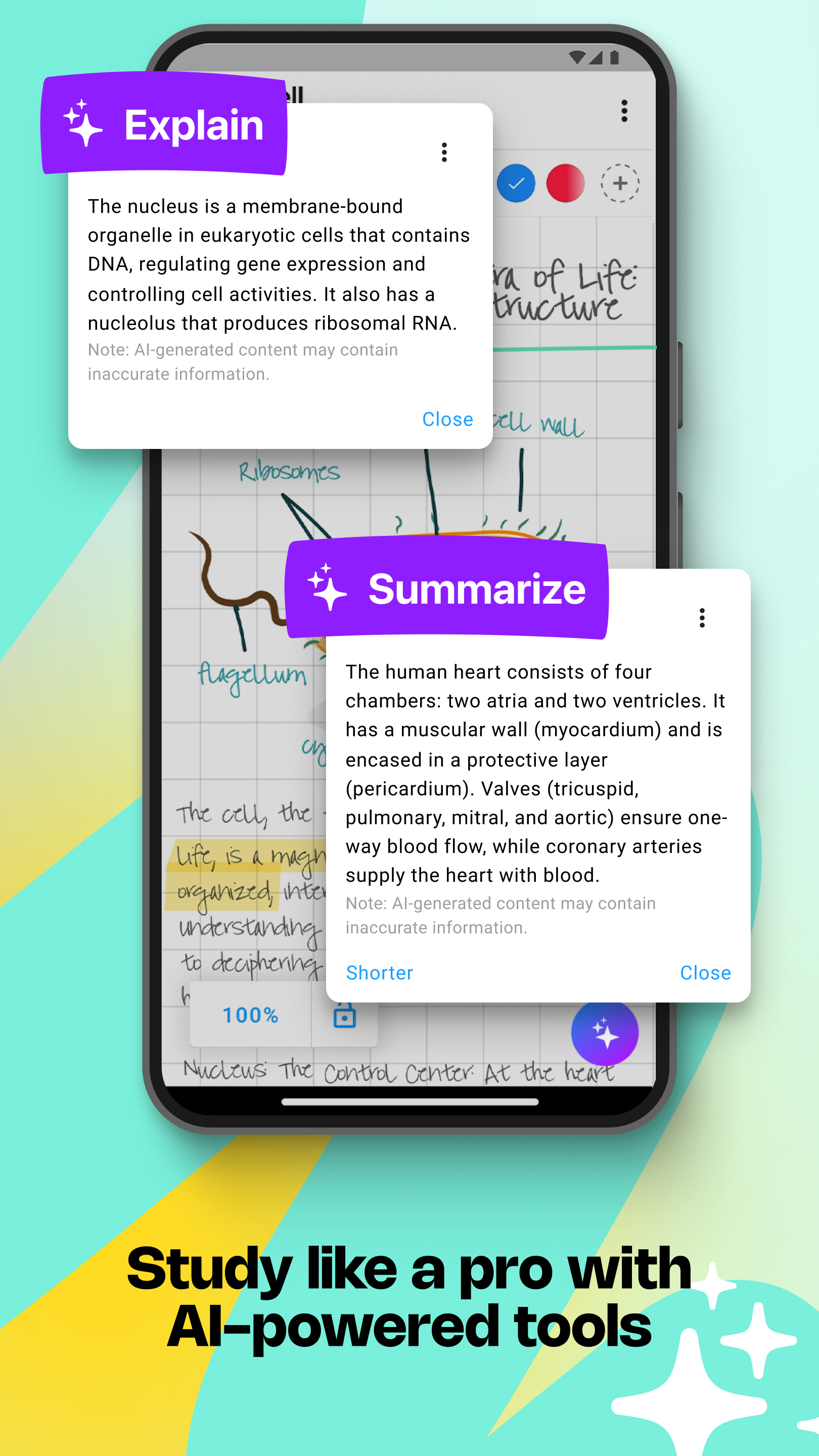 اسکرین شات 2 برنامه MyScript Notes for Students