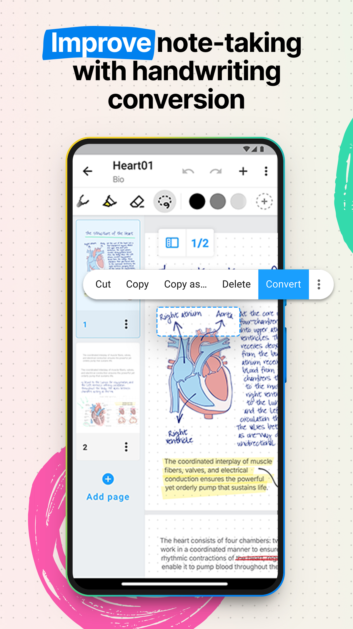 اسکرین شات 1 برنامه MyScript Notes (Nebo)