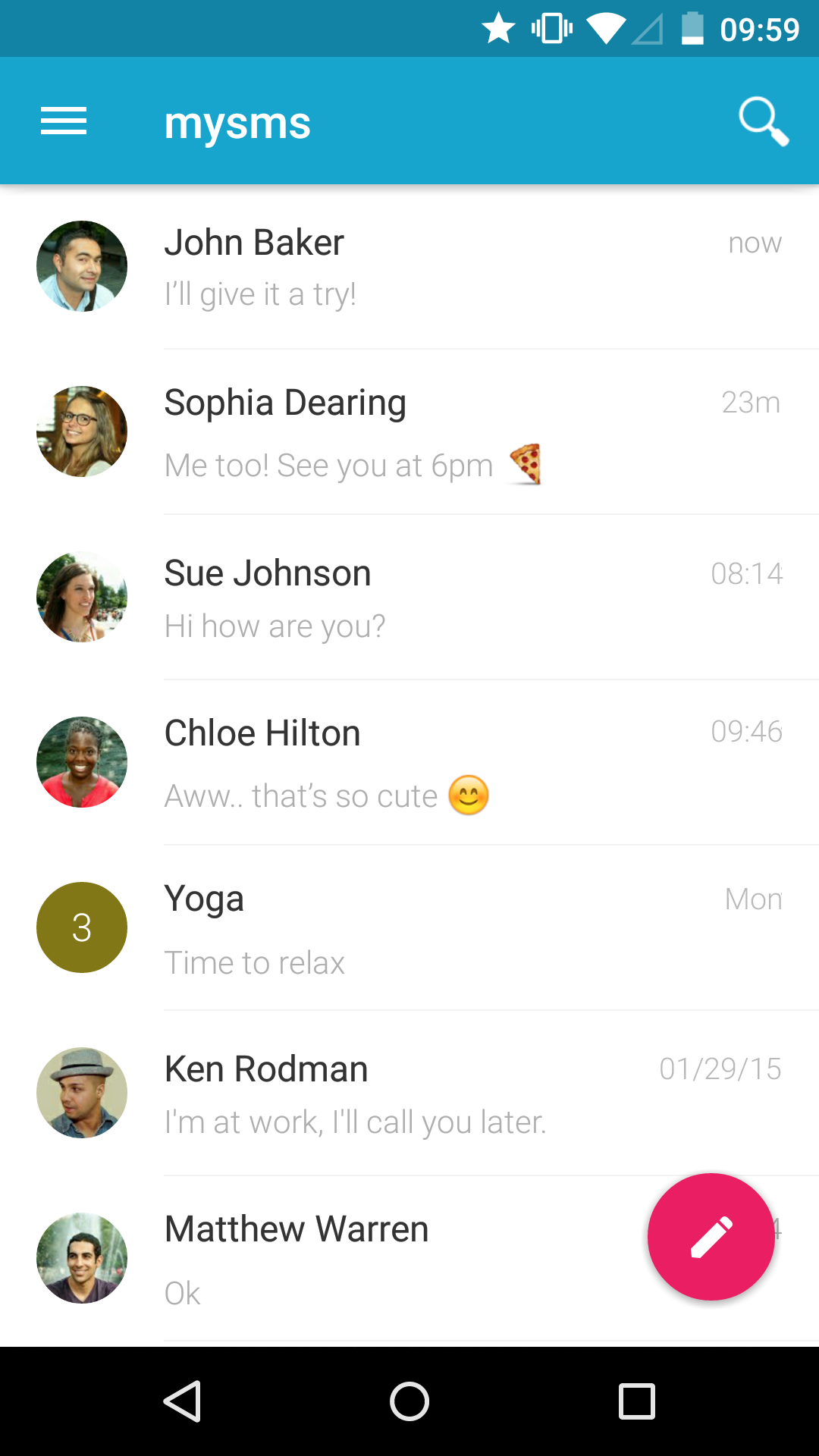 اسکرین شات 2 برنامه mysms - Remote Text Messages