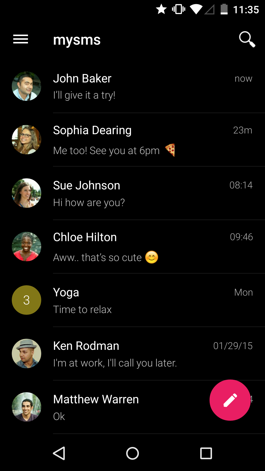 اسکرین شات 3 برنامه mysms - Remote Text Messages