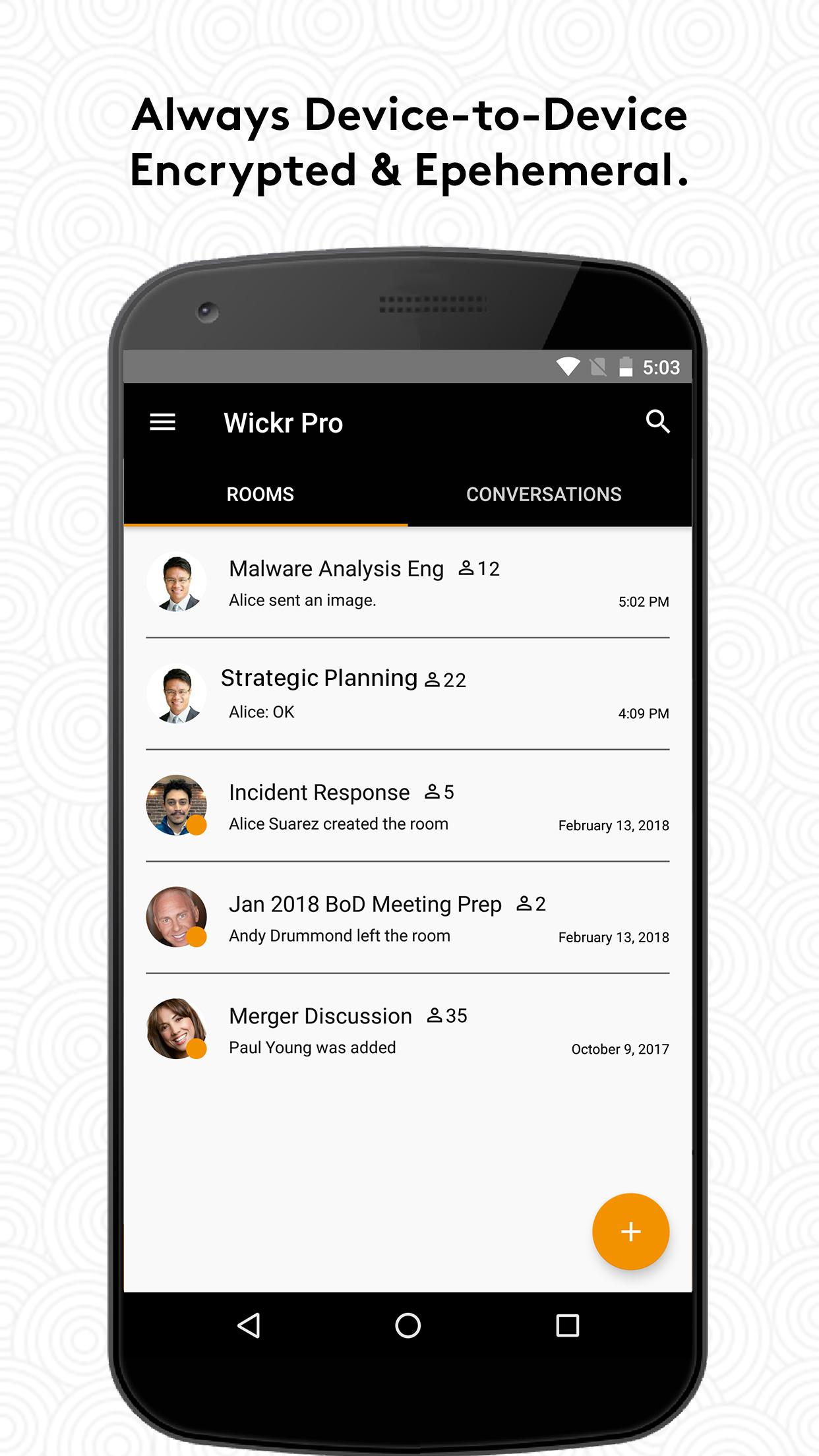 اسکرین شات 1 برنامه Wickr Me – Private Messenger
