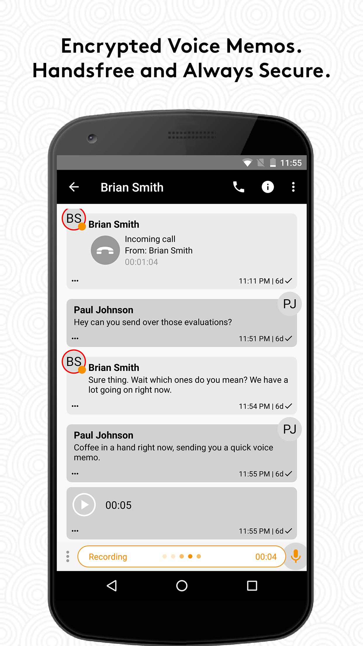 اسکرین شات 2 برنامه Wickr Me – Private Messenger
