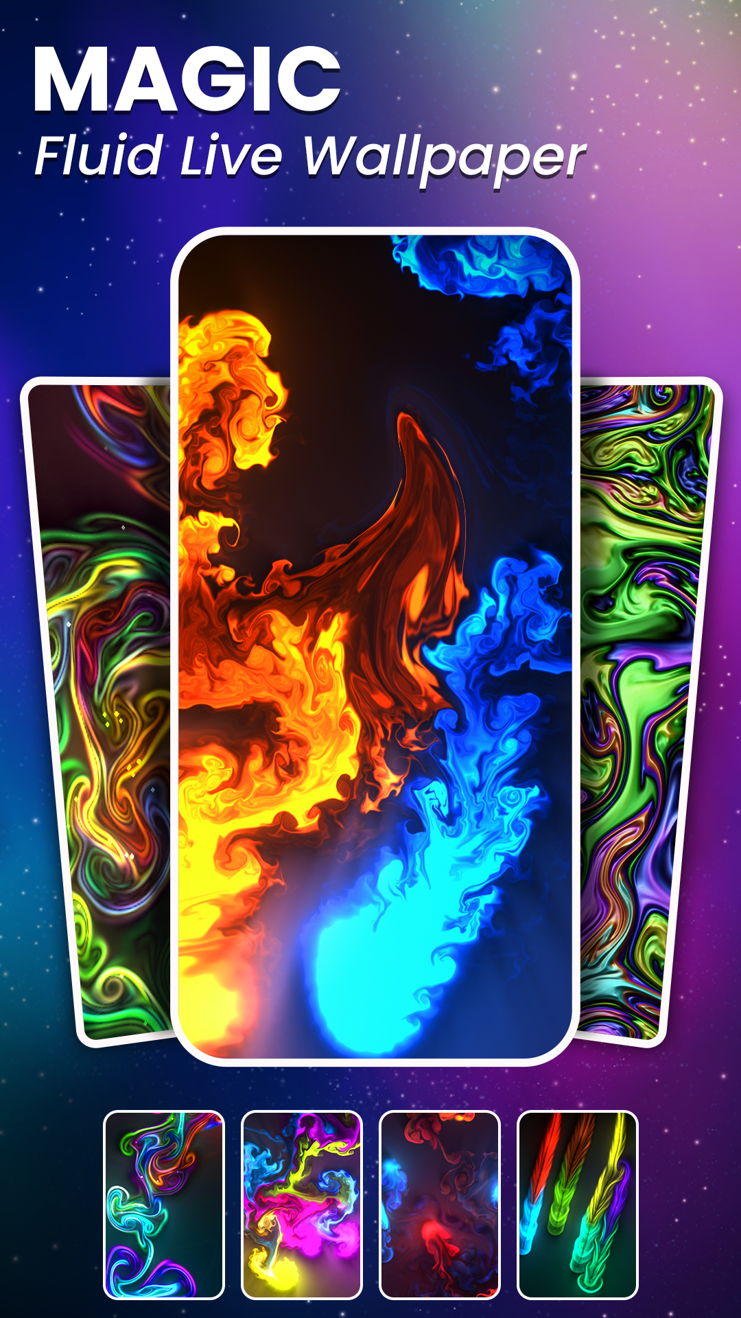 اسکرین شات 2 برنامه Magic Fluid Animated Wallpaper