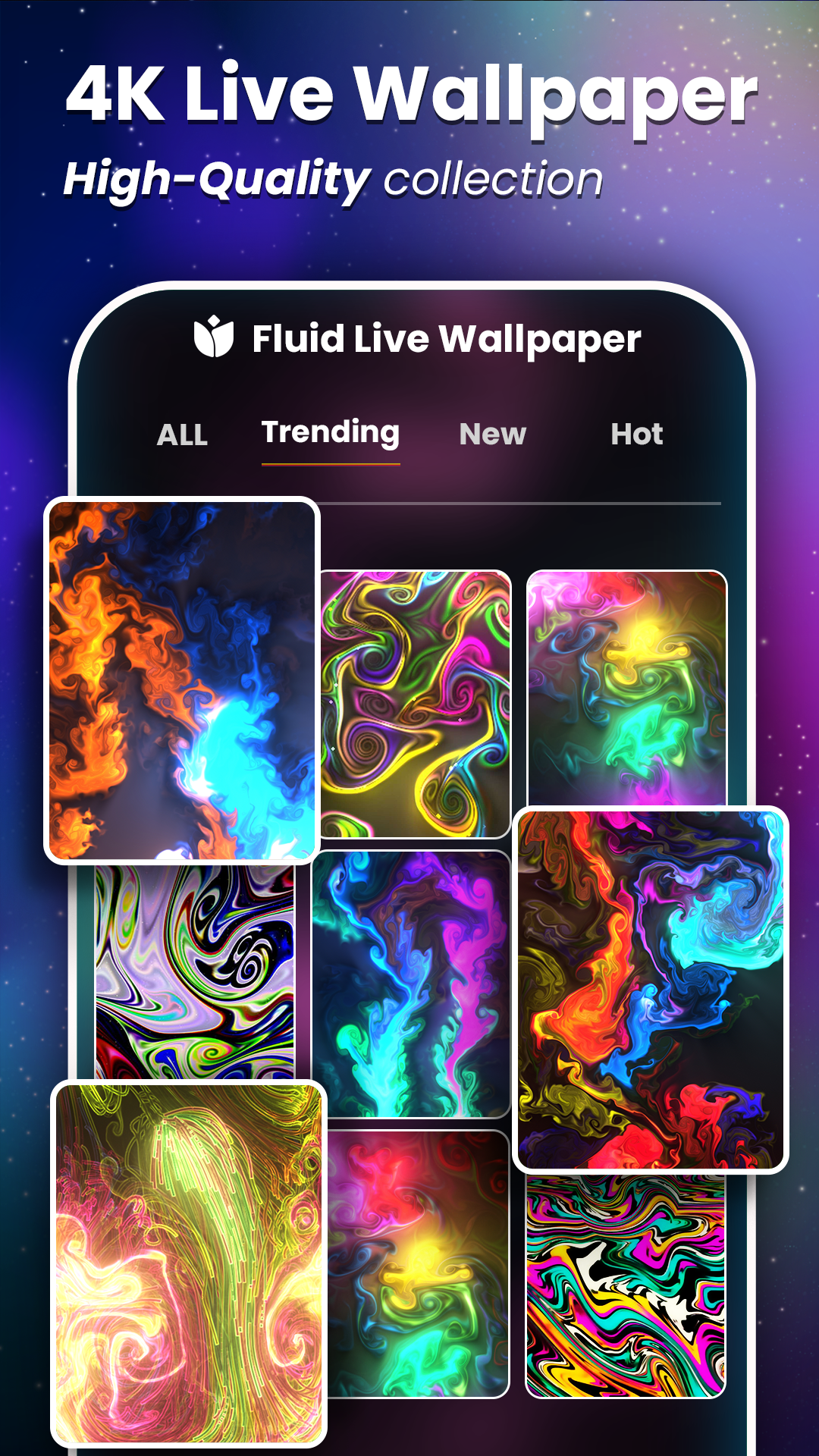 اسکرین شات 8 برنامه Magic Fluid Animated Wallpaper