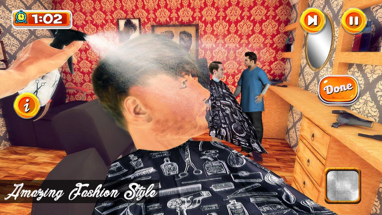 اسکرین شات 4 برنامه Barber Shop Hair Cut Simulator- Hair Cutting Games