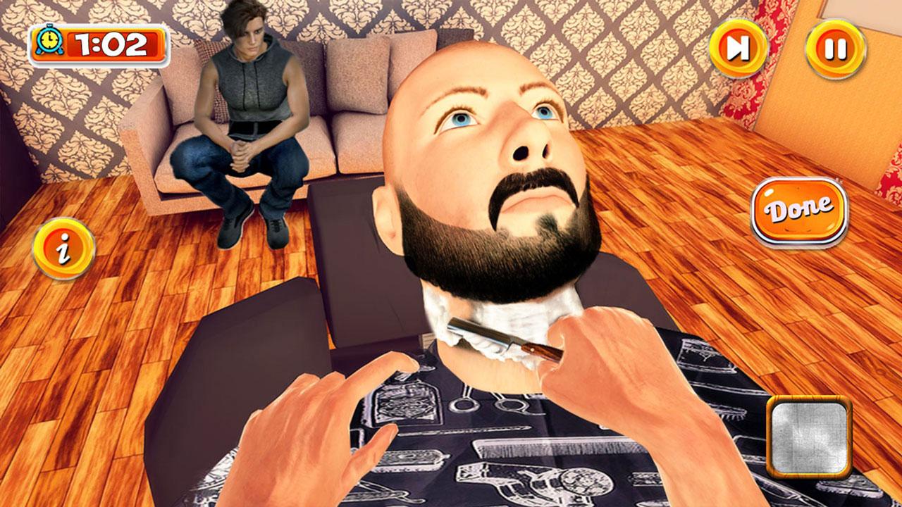 اسکرین شات 6 برنامه Barber Shop Hair Cut Simulator- Hair Cutting Games