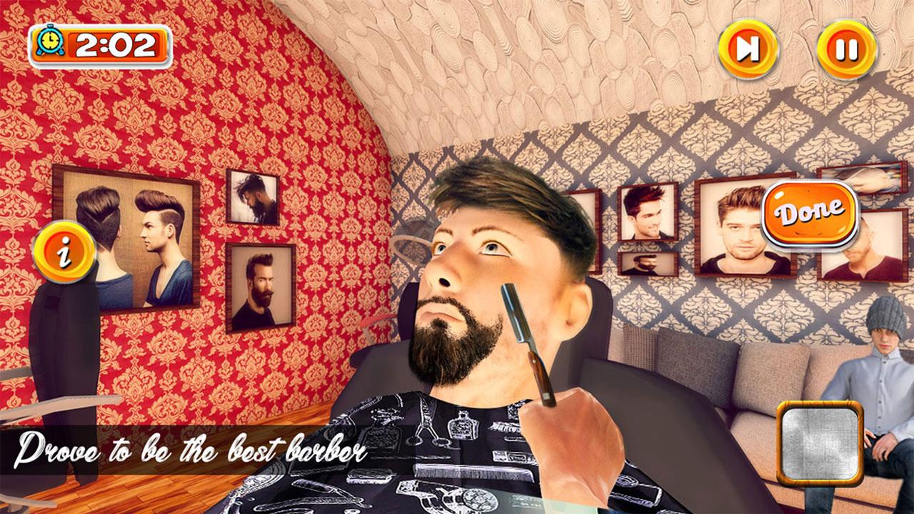 اسکرین شات 2 برنامه Barber Shop Hair Cut Simulator- Hair Cutting Games