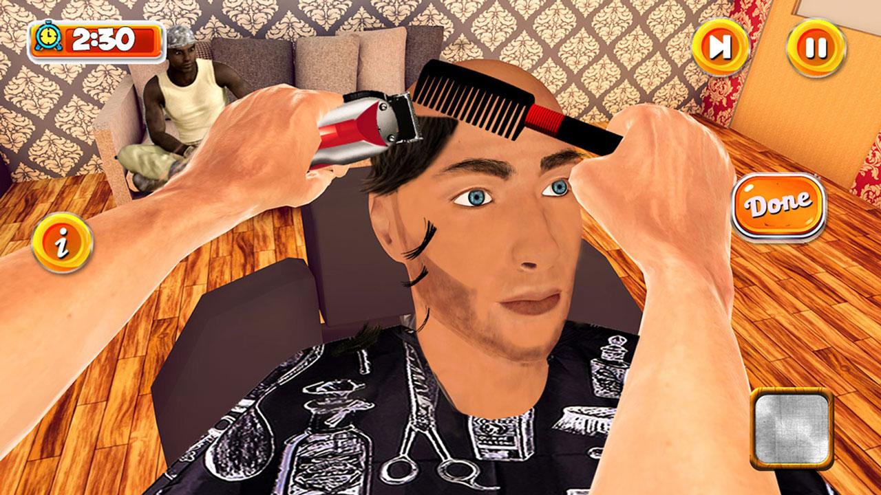 اسکرین شات 5 برنامه Barber Shop Hair Cut Simulator- Hair Cutting Games