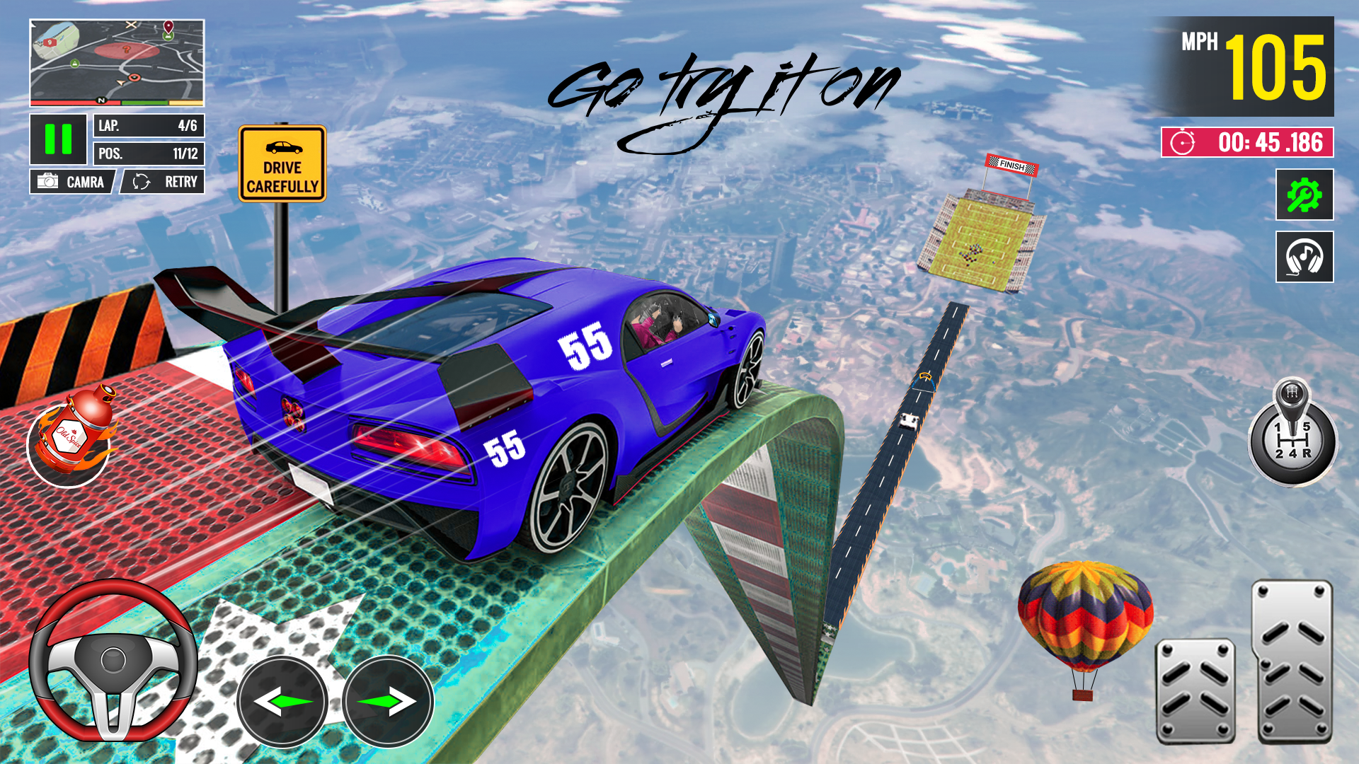 اسکرین شات 3 برنامه Ramp Car Racing : Car stunt