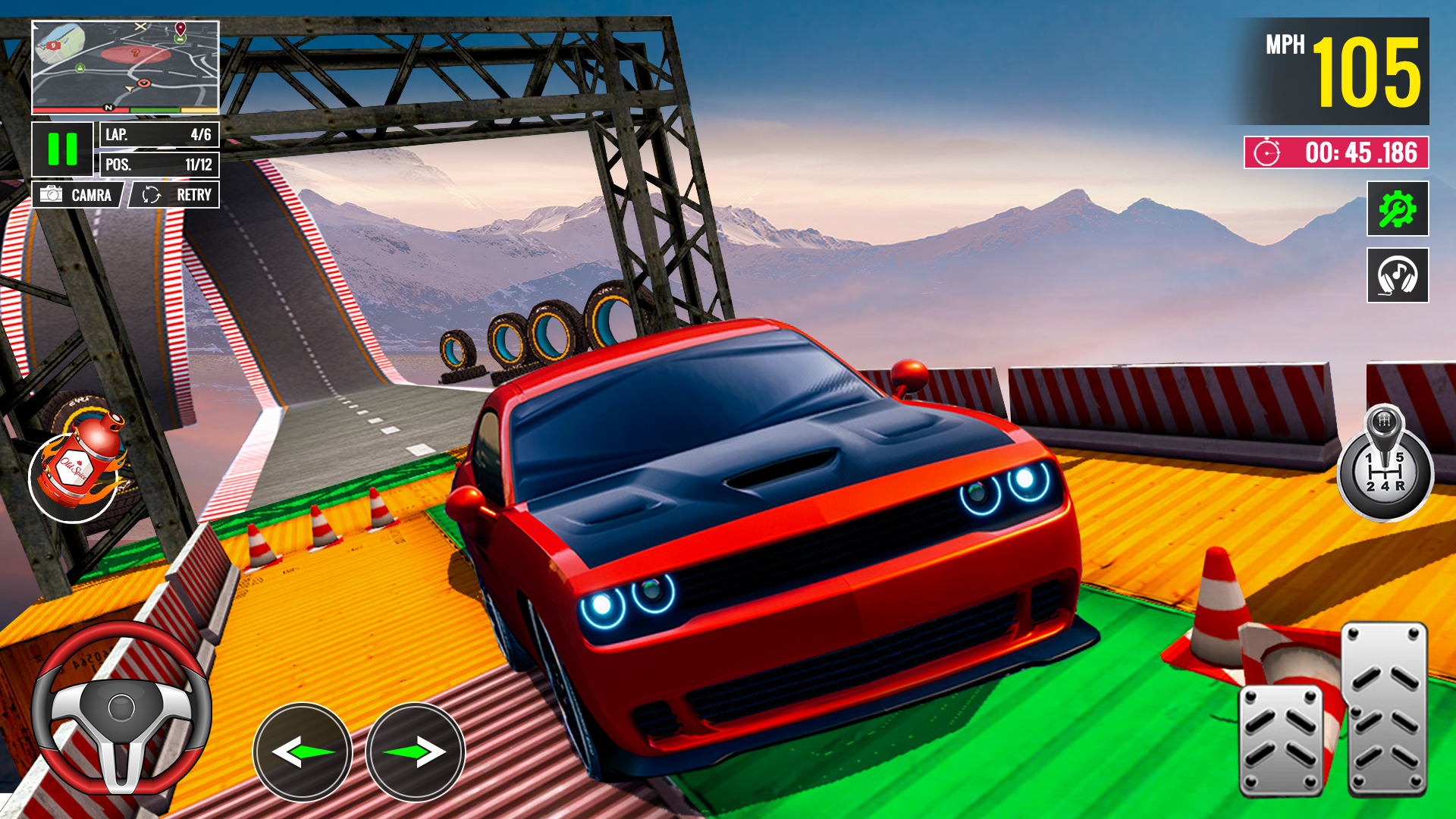اسکرین شات 4 برنامه Ramp Car Racing : Car stunt