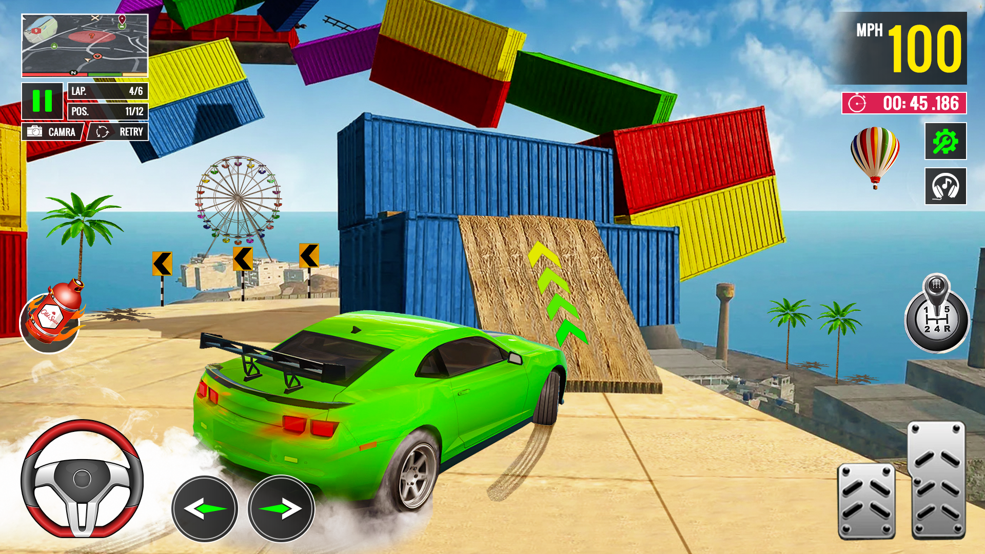 اسکرین شات 2 برنامه Ramp Car Racing : Car stunt
